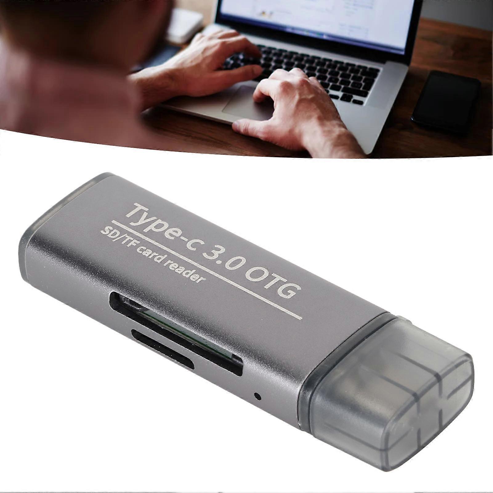 3 in 1 USB Storage Card Reader 5Gbps Plug and Play Portable OTG Card Reader with Lanyard for Phone PC 