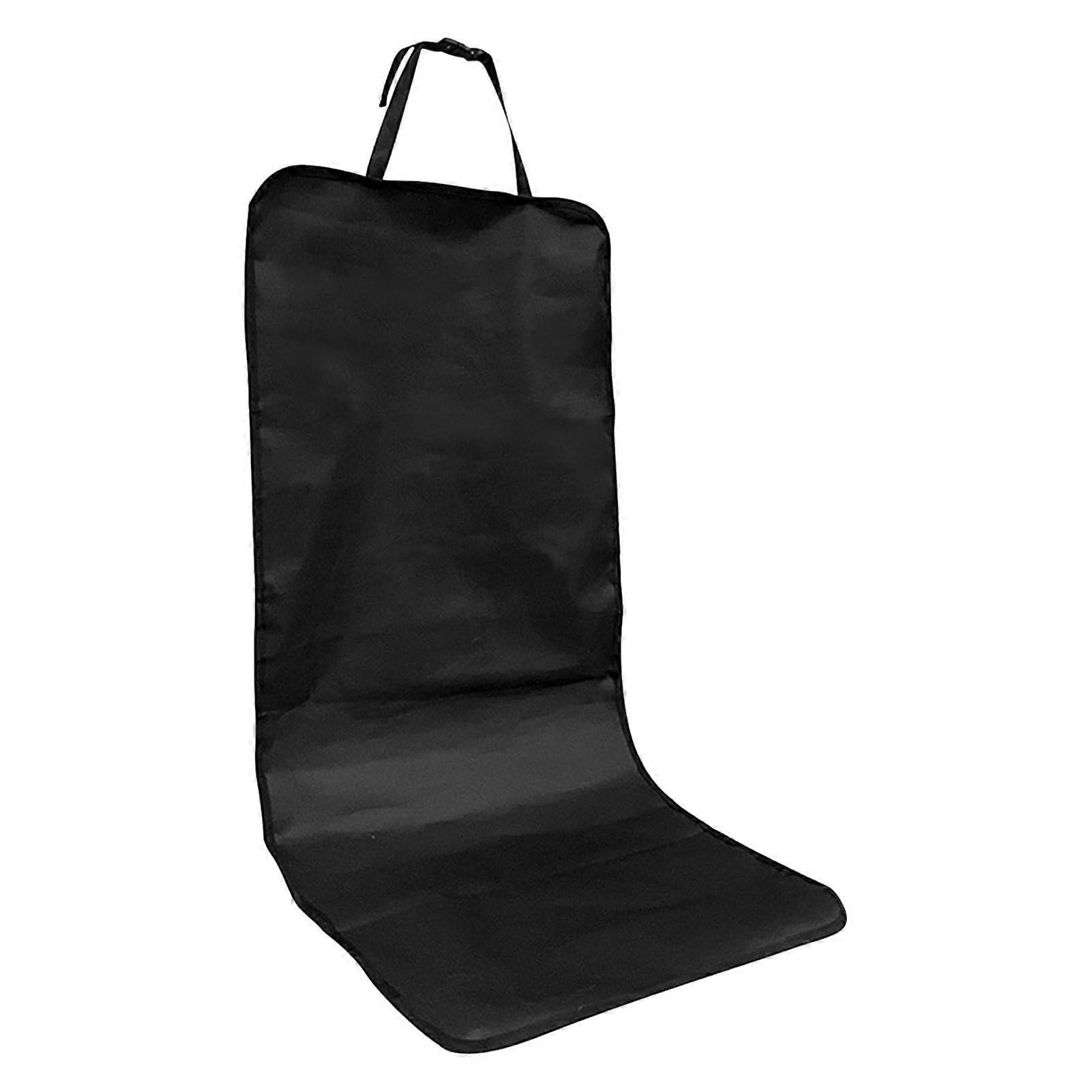 Dog Car Seat Cover Front Seat Cover Oxford Fabric Scratch Resistant Easy Installation Pet Pad with Velcro Buckle Black