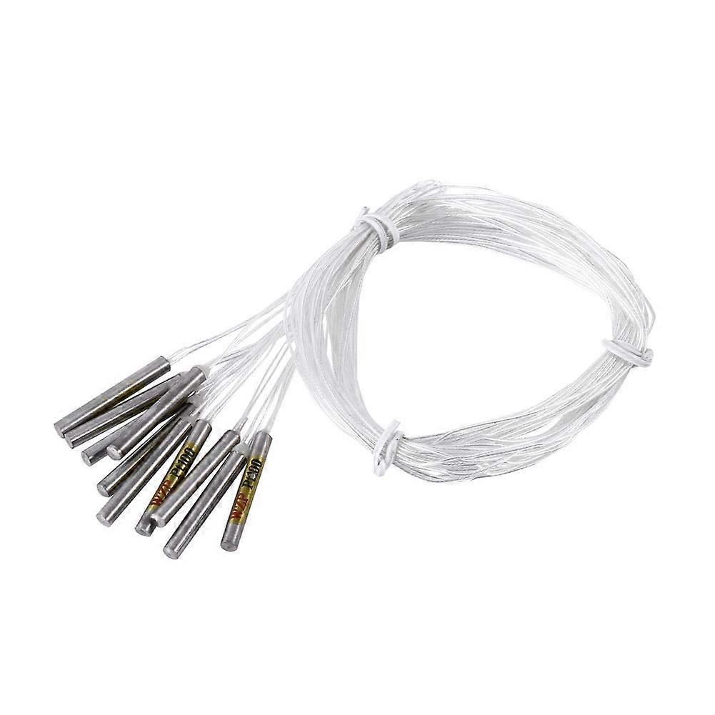 PT100 Probe, 10 Pieces PT100 Platinum Resistor Waterproof Temperature Sensor for Temperature Controller