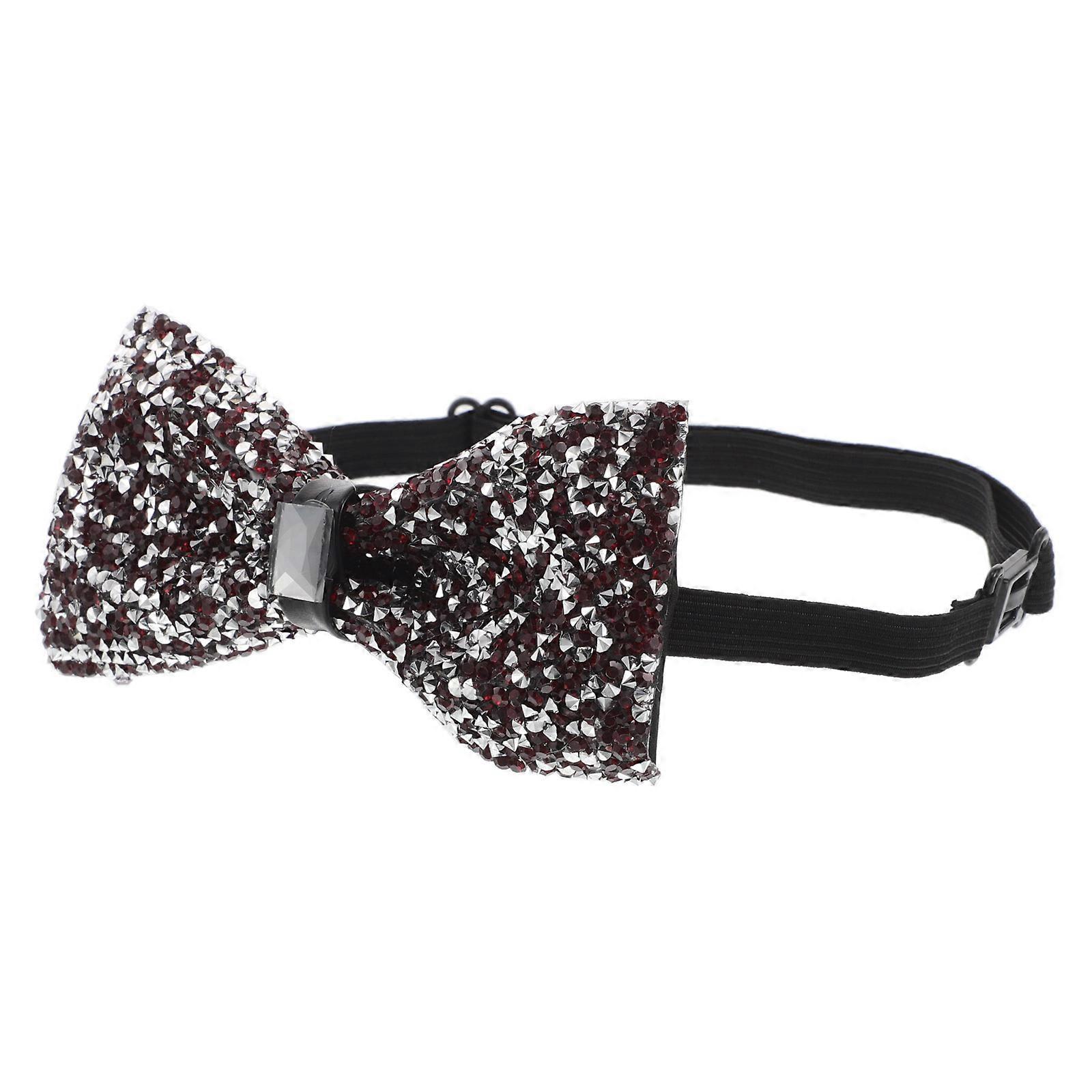 a polished product description based on your input:
**Sparkly Rhinestone Bow Tie for Men – Glitter Bowtie for Formal Events, Stylish Costume