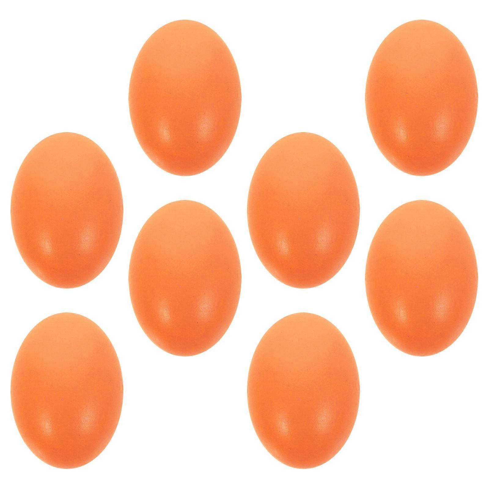 Vivid Fake Eggs Artificial Eggs For Craft Projects 6X4.5Cm Chocolate Training 8Pack