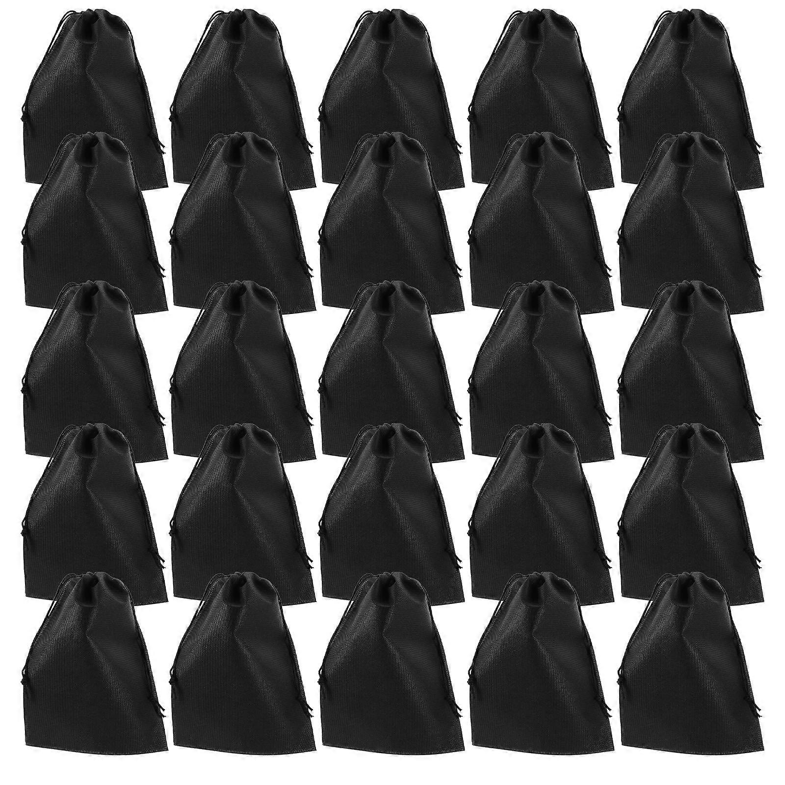 50pcs Fabric Drawstring Bags Portable Storage Pouches for Toys and Shoes
