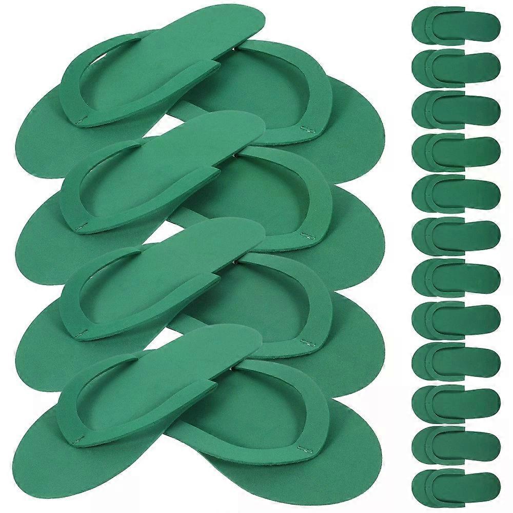 Disposable Slippers, 12 Pairs Colored Flops for Salon Spa Pedicure (Random Color)