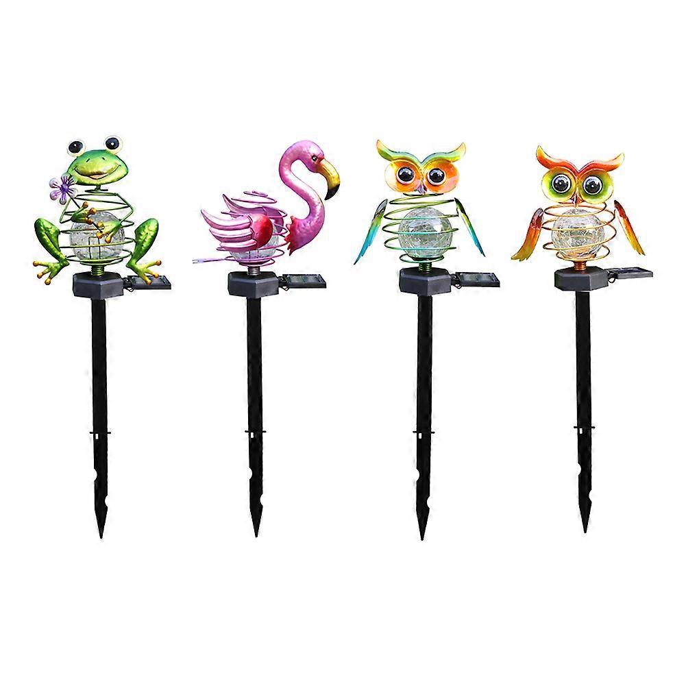 Outdoor LED Solar Lawn Lamp Creative Animal Shaped Cracked Plug Grounding Solar Light for Outdoor Courtyard Garden Decor