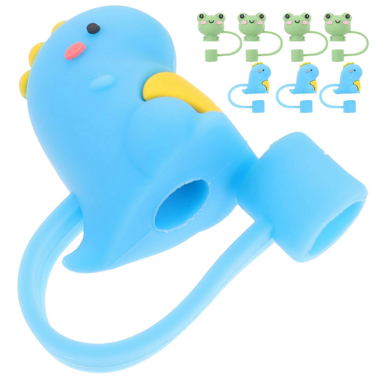 Cute Whale Silicone Straw Covers for Decor Assorted Color Protects Straws Effectively 8pcs