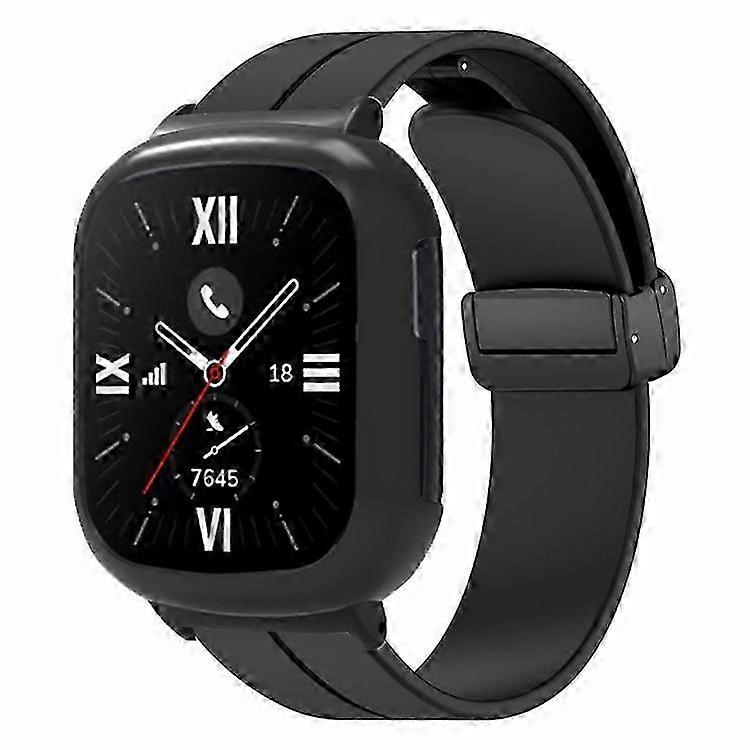 Magnetic Silicone Band with Case for Watch 4 - Compatible Replacement Strap