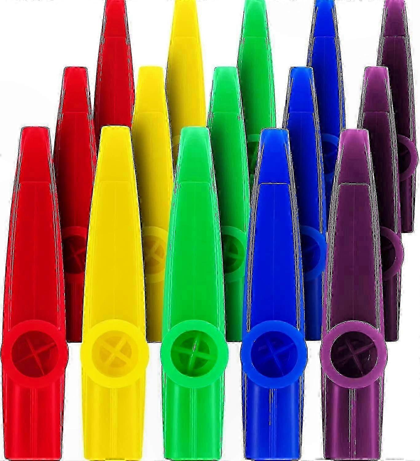 5 Colors 15-Piece Plastic S-Shaped Instruments with Flute Diaphragms for Musical Play