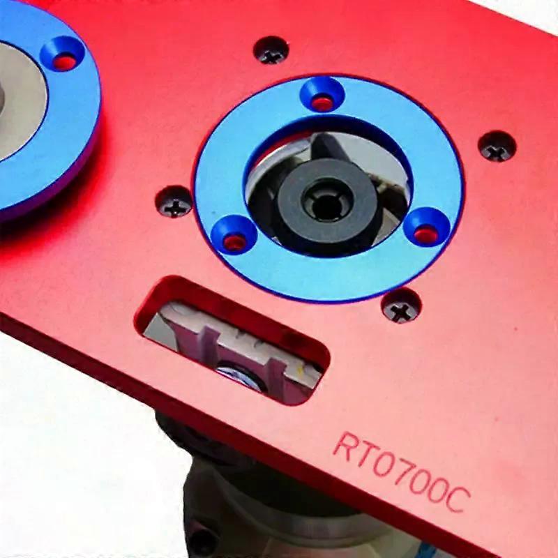 Aluminum Alloy Aluminum Alloy Router Table Insert Plate With Ring For Wooden Bench, RT0700C M89B