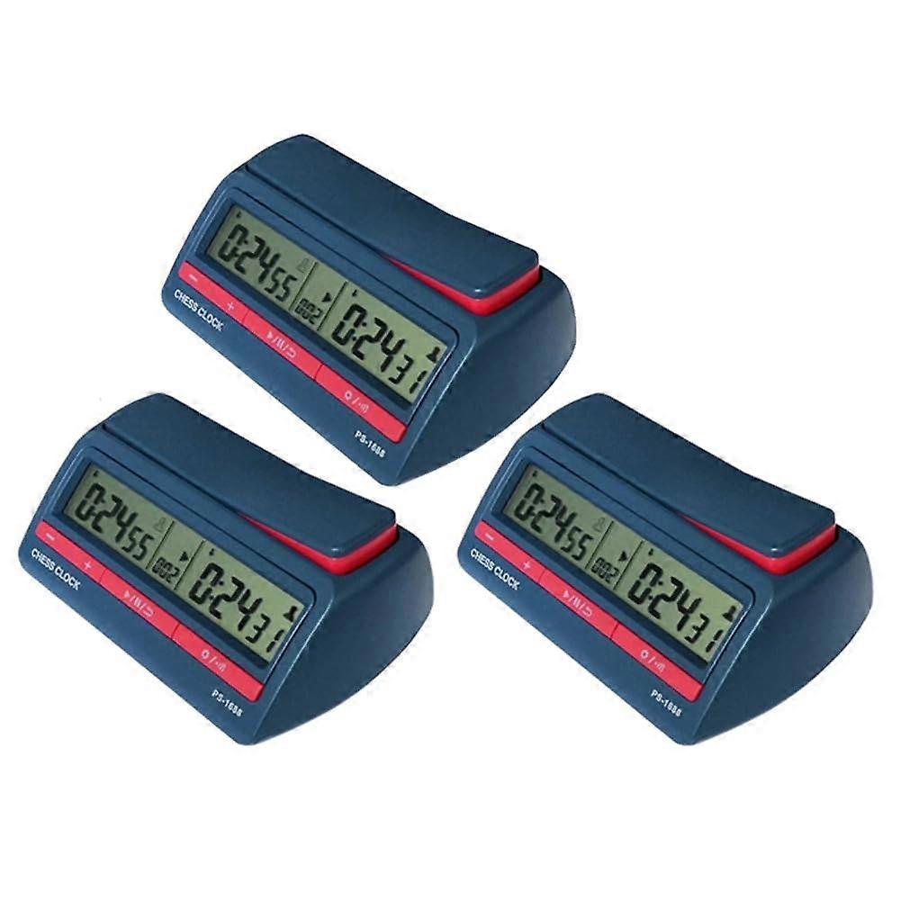 3 x Advanced Chess Digital Timer Chess Clock Count Up Down Board Game Clock