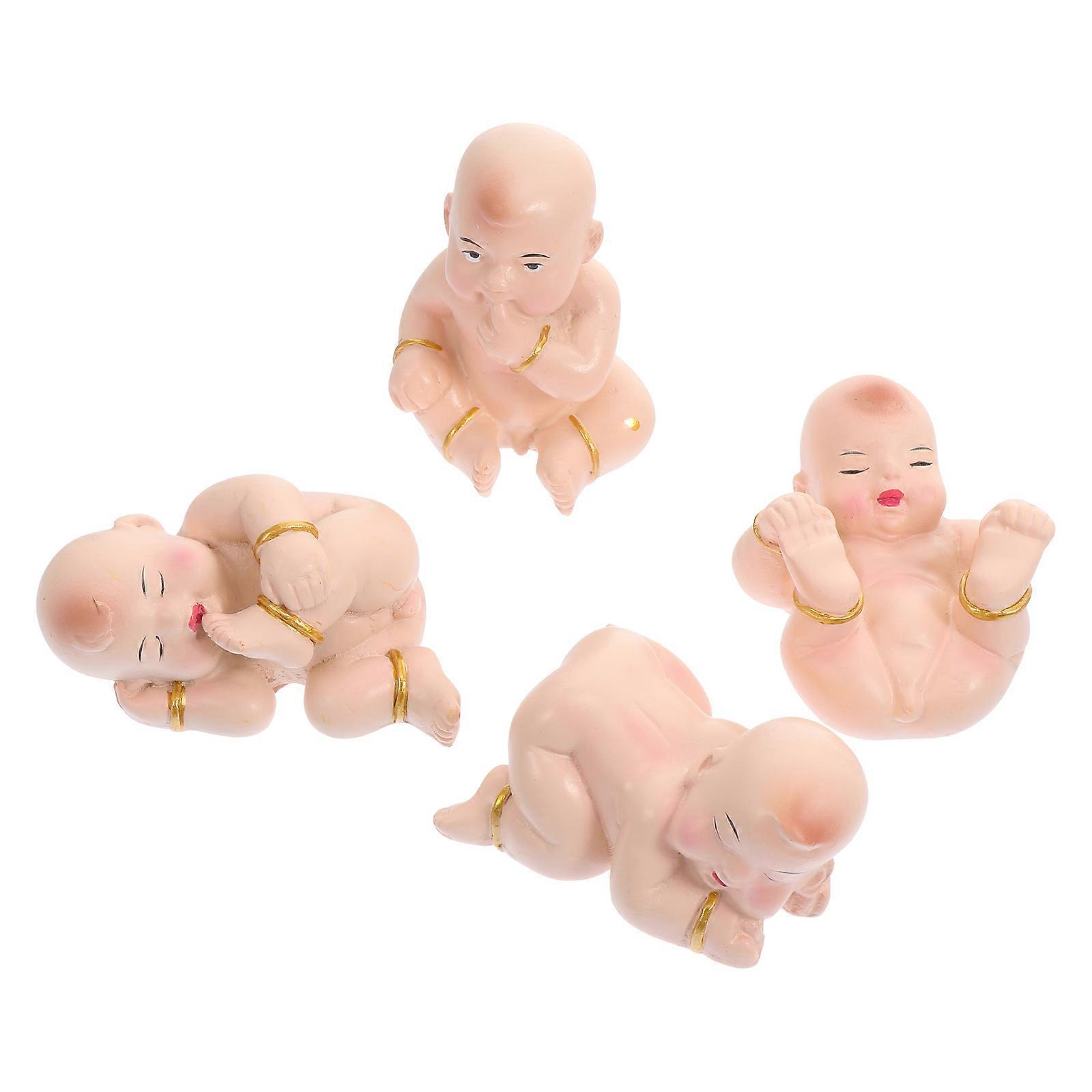 Mini Resin Figures Bulk Decorative Role-Playing 4Pcs