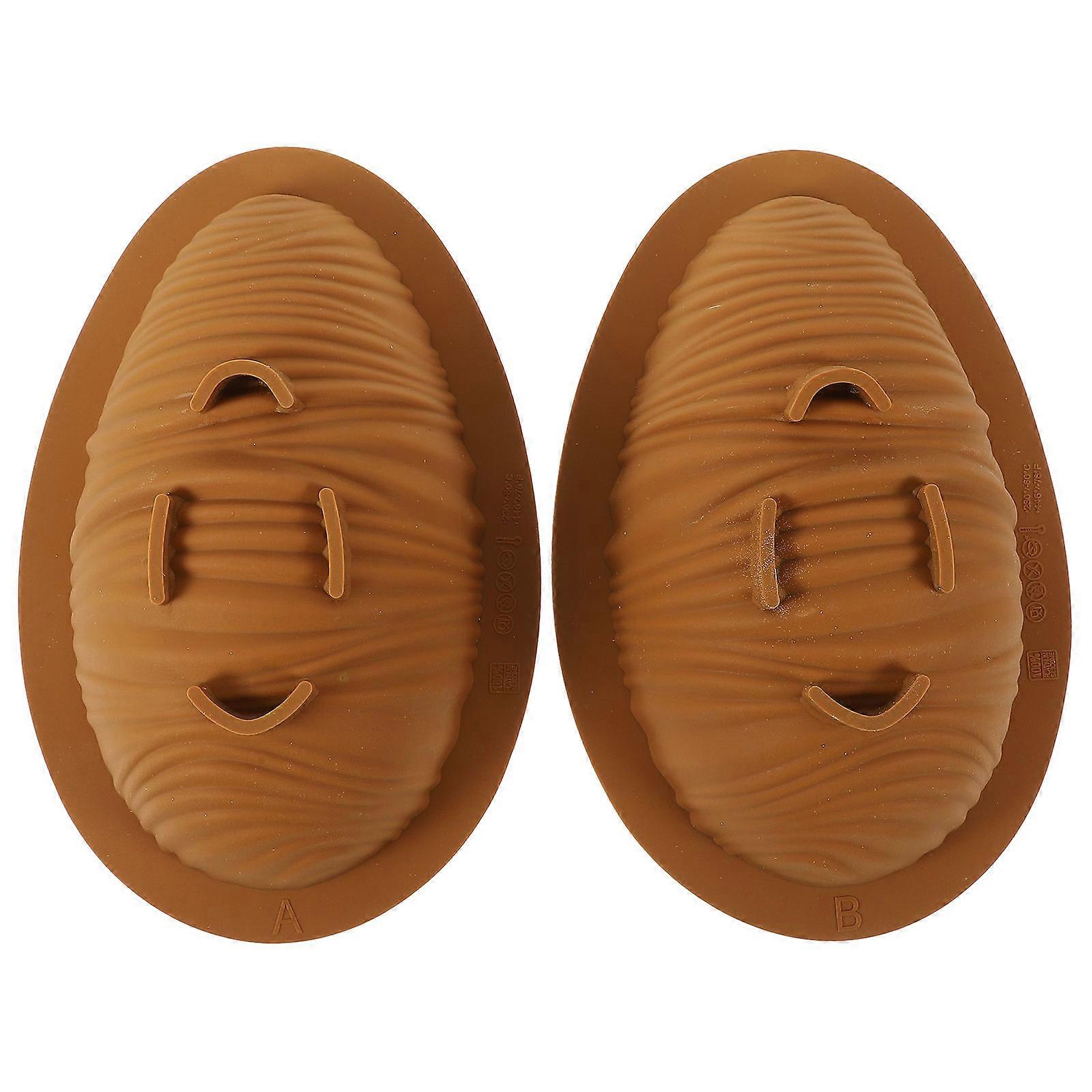 Silicone Egg Mold for Kitchen Use Light Brown Heatresistant and Easy to Clean Perfect for Baking 1 Set