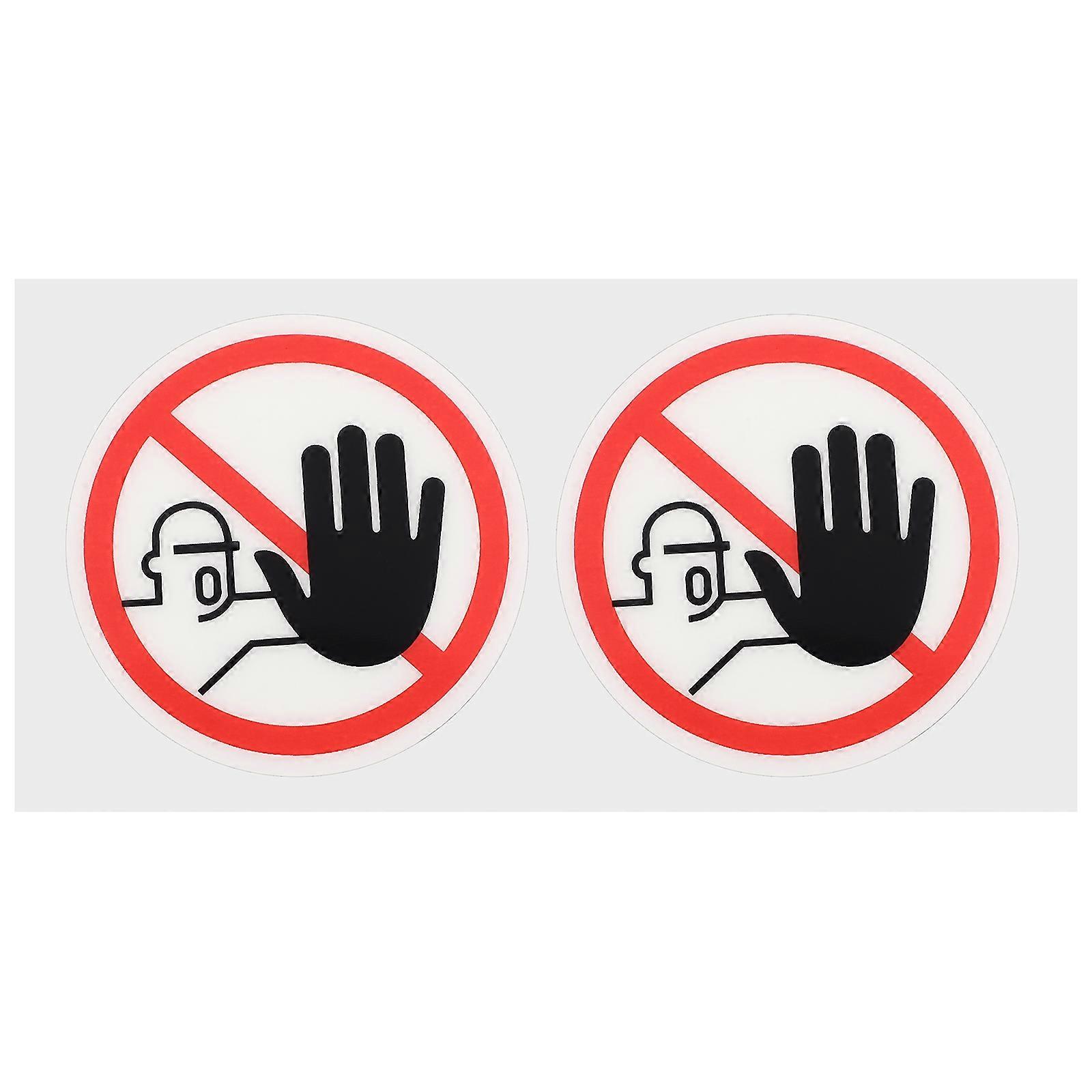 No Touch Sign Stickers Self Adhesive Safety Warning Labels with Clear Patterns and Bright Colors for Equipment and Operation Security