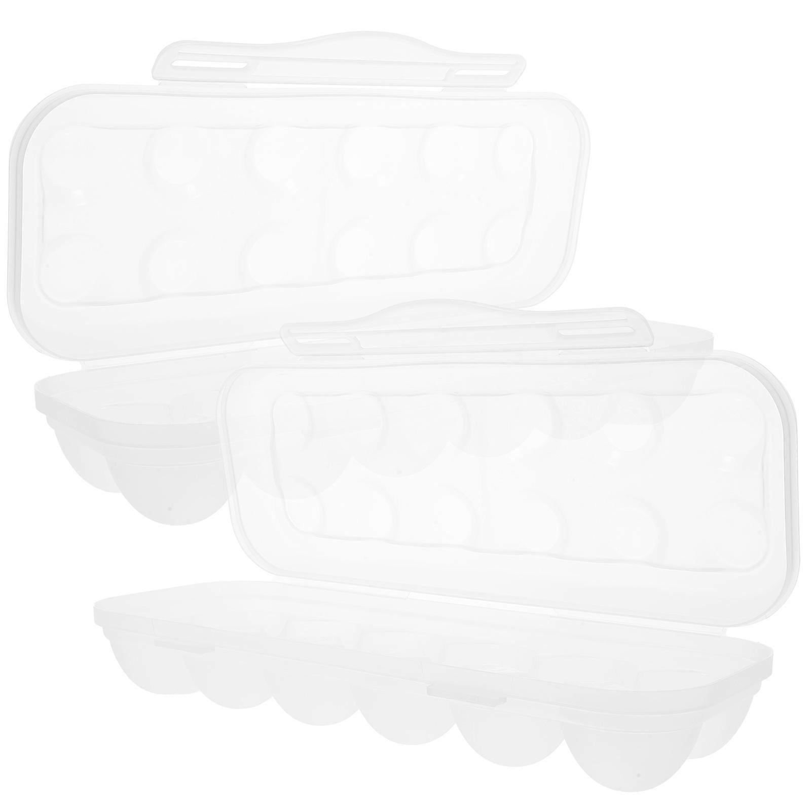 Transparent Plastic Egg Container with Shock-Resistant Design for Fridge Storage 12-Grid Capacity