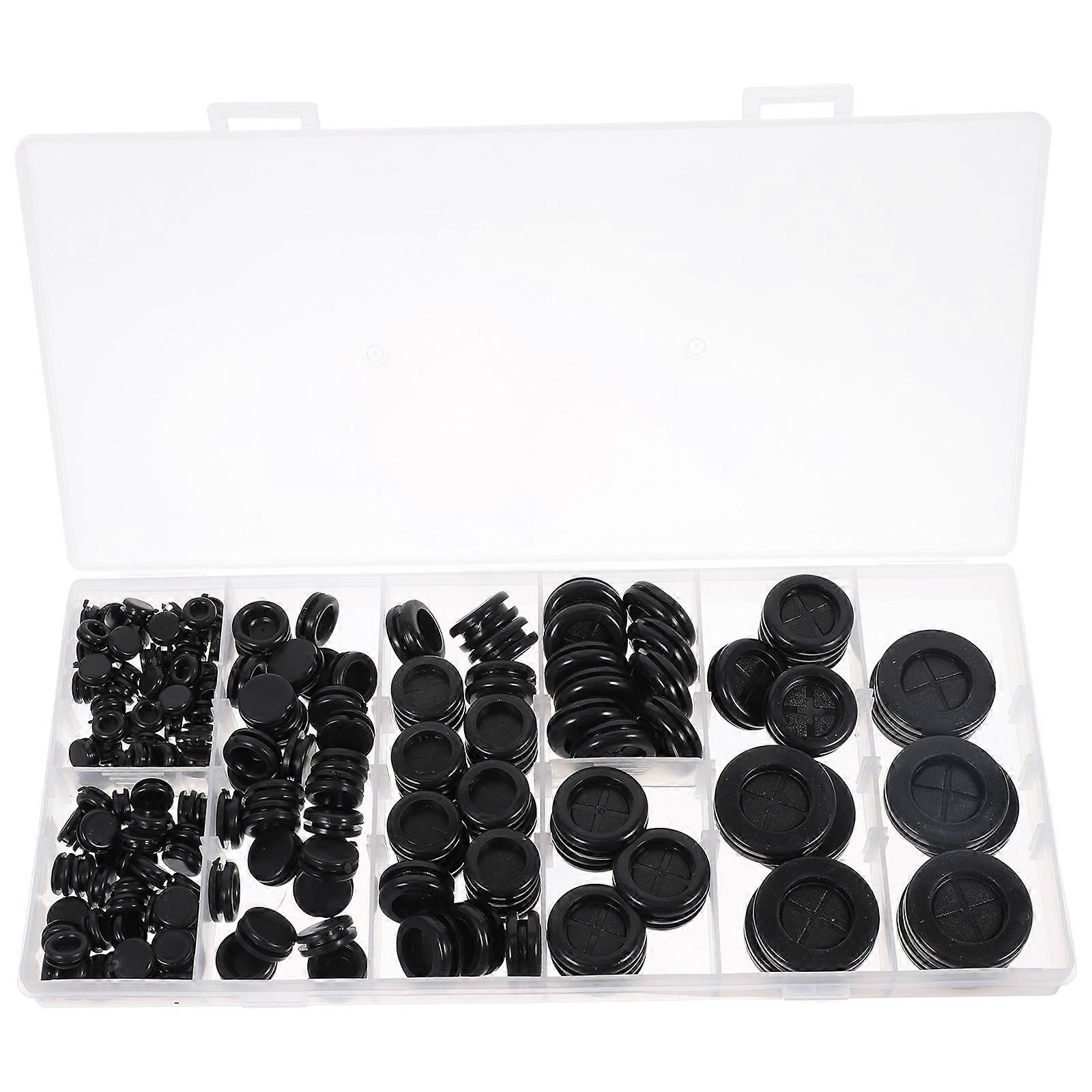 Rubber Grommets for Wiring Machine Black 170 Pcs Kit with Excellent Flexibility and Protection