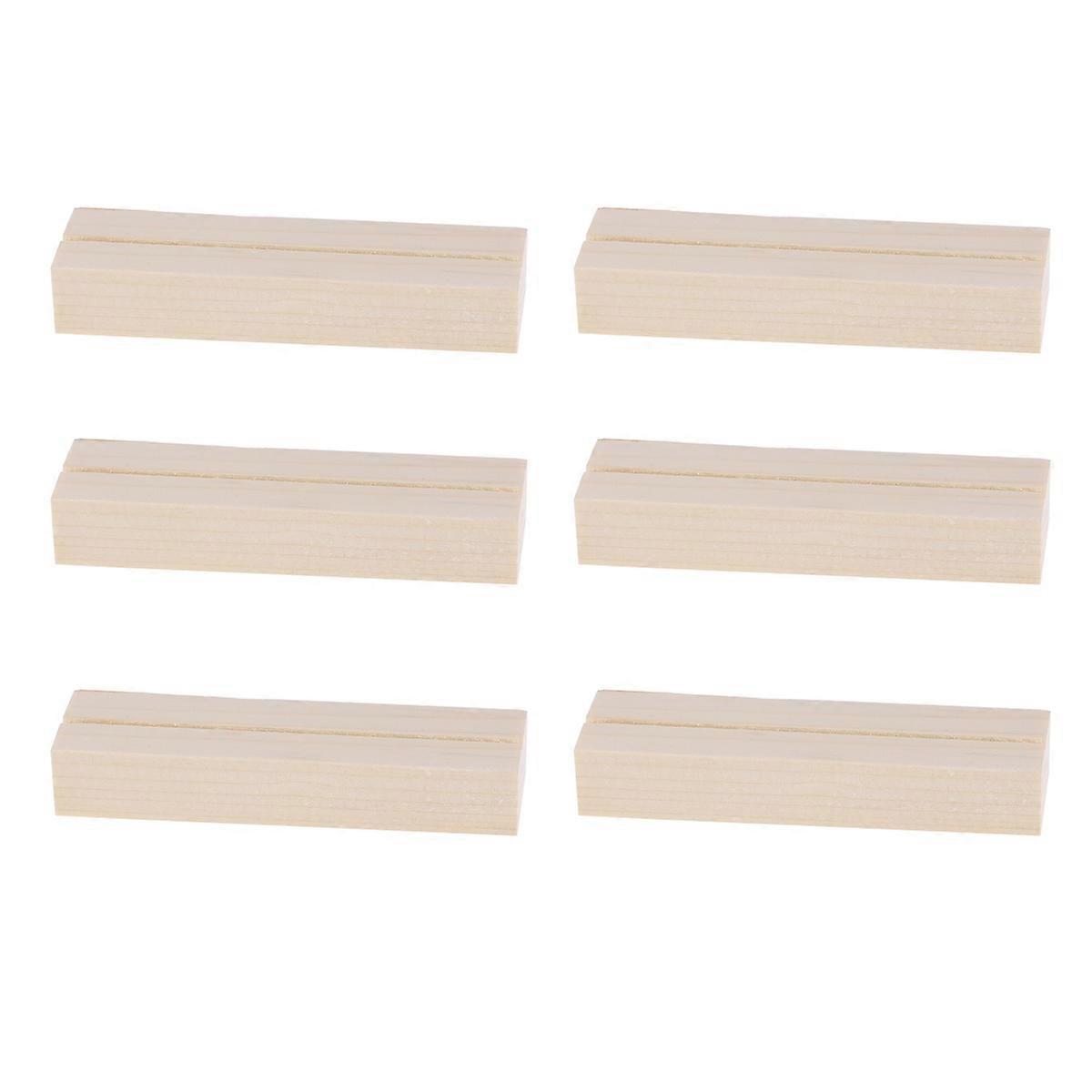12pcs Wooden Photo Holders for Decoration with Light Yellow Color Perfect for Parties and Events 10
