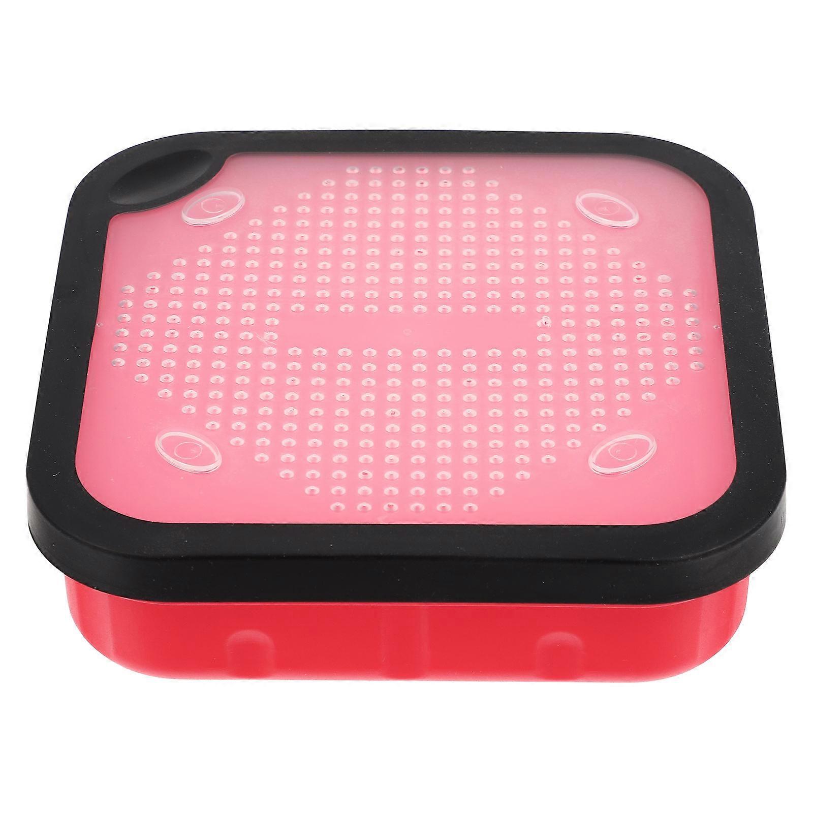 Fishing Bait Storage Box Professional Multi-function Organizer For Anglers Red PP Material 1Pcs