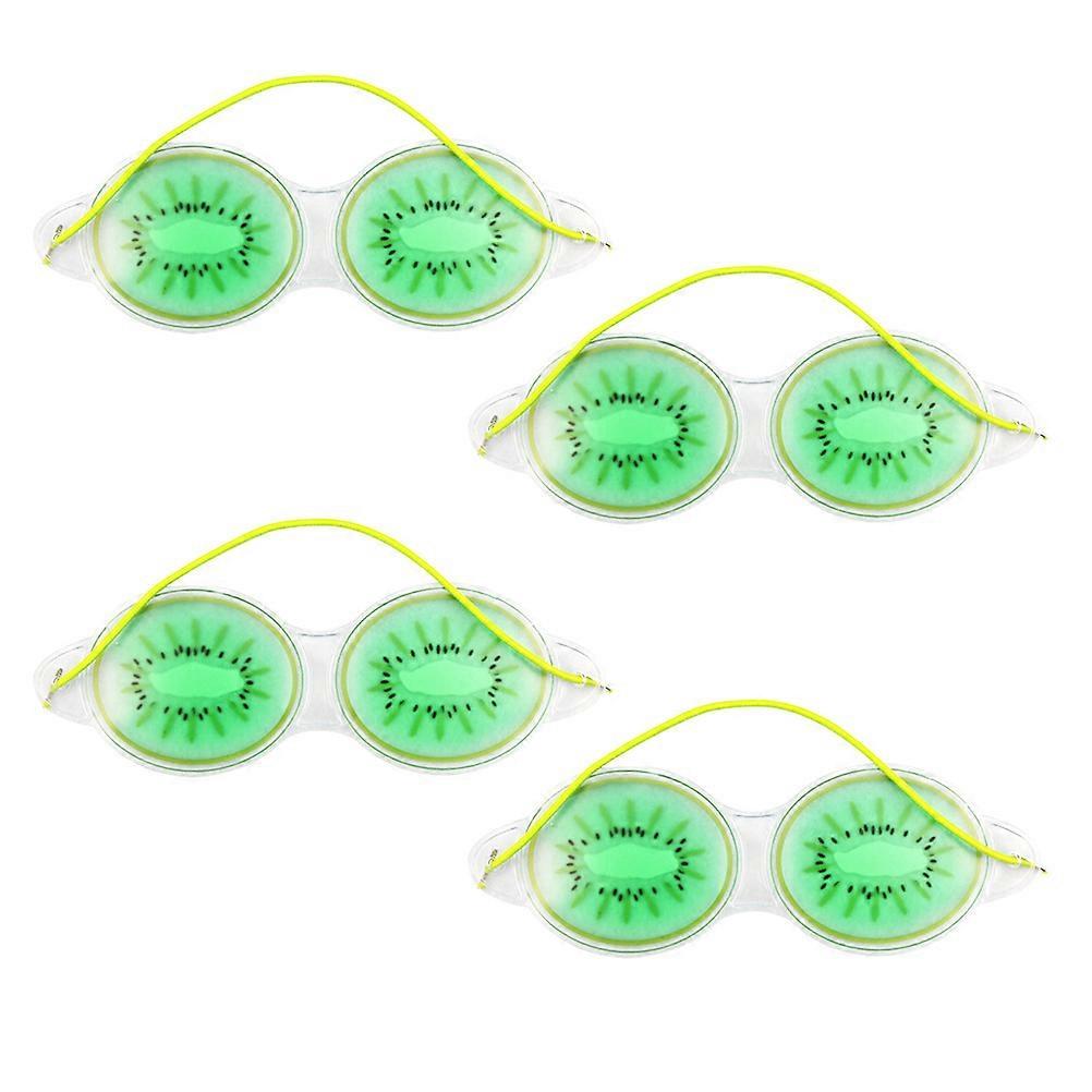 Hot Cold Eye Pads For Ladies Sleep Improvement Fruit Style Green Smooth Fine Lines 4Pcs