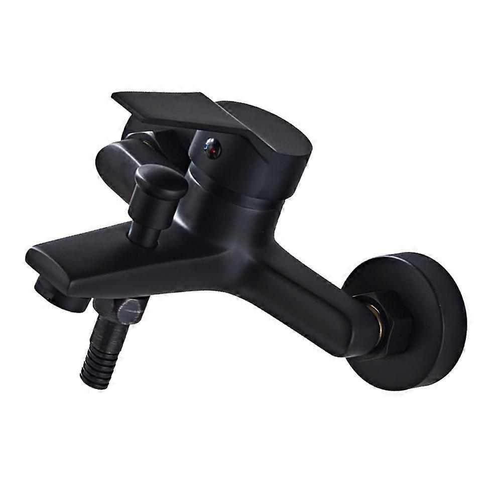 Wall-Mounted Bathroom Faucet Black Bathtub Taps With Shower Function For Comfortable Bathing 1 Set