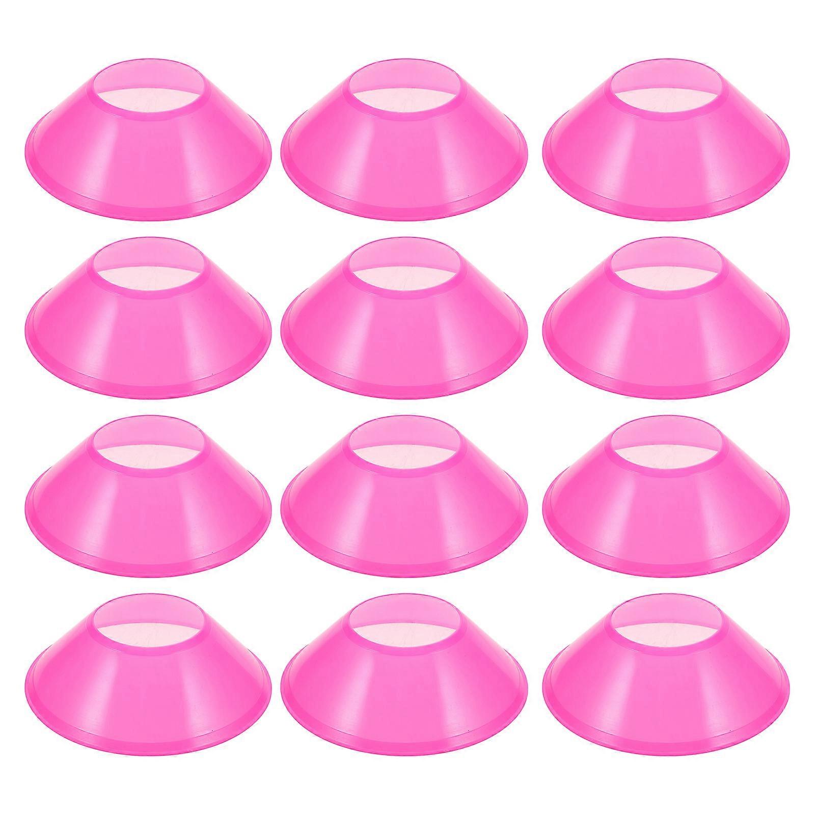 20pcs Pink Football Training Cones Durable PE Plastic Agility Discs for Soccer, Basketball, and Skating Drills Stackable Mini Markers for Speed and