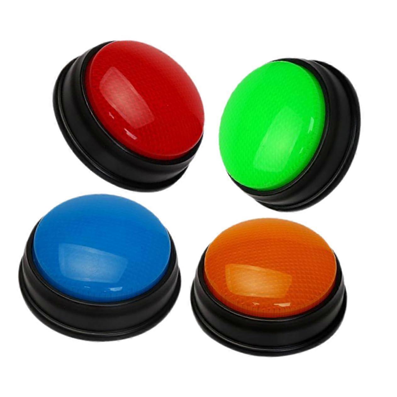 Quiz Buzzers 4-Piece Pack Multifunctional Buzzers For Games And Classroom Use Battery-Free For Social And Family Events