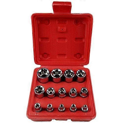 Torx Star Socket Set E4  E24 Car  Tool  Red