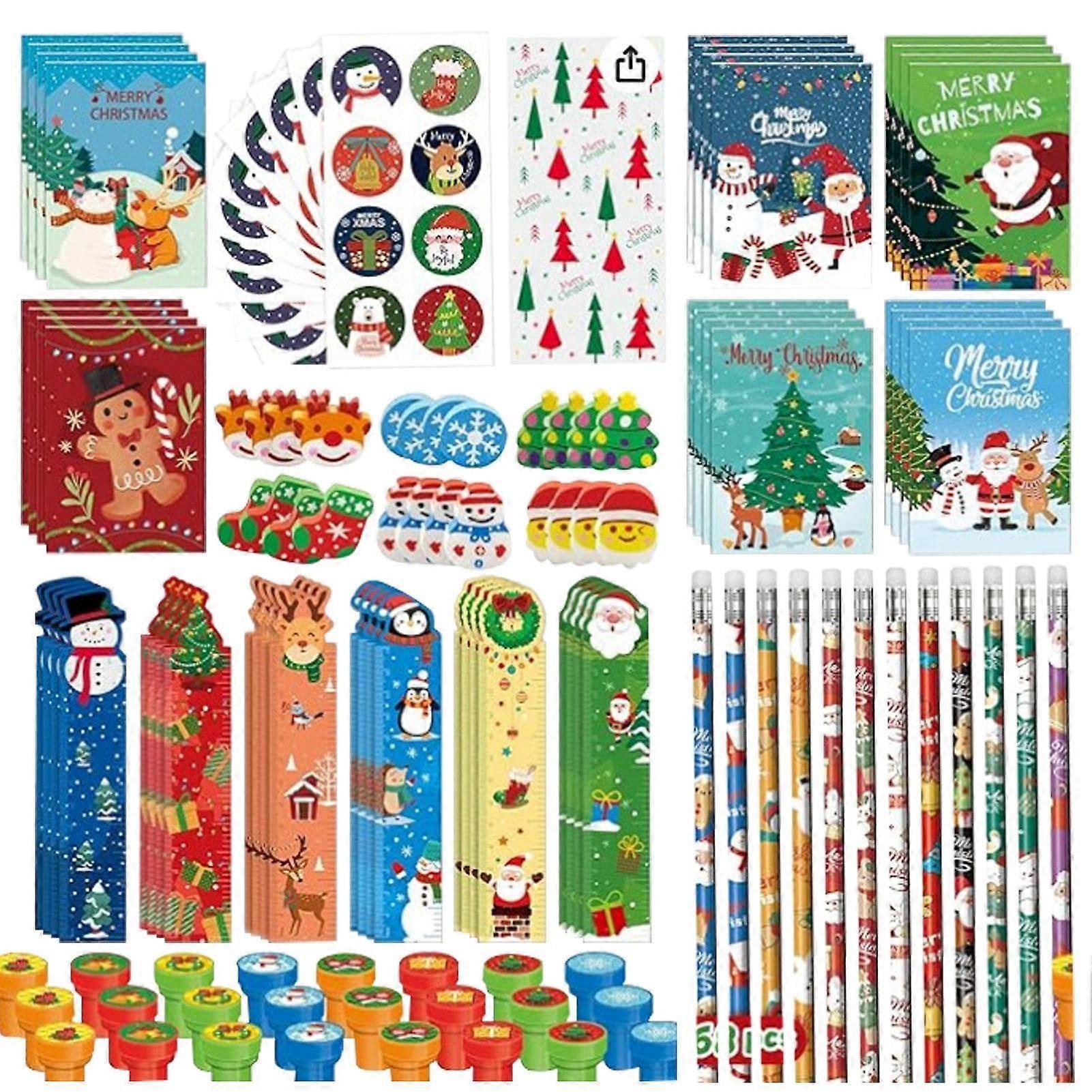 Schul-Schreibwaren-Set 168-Piece Multicolor Student Cartoon Christmas Stationery For Back-To-School Dorms Home Office