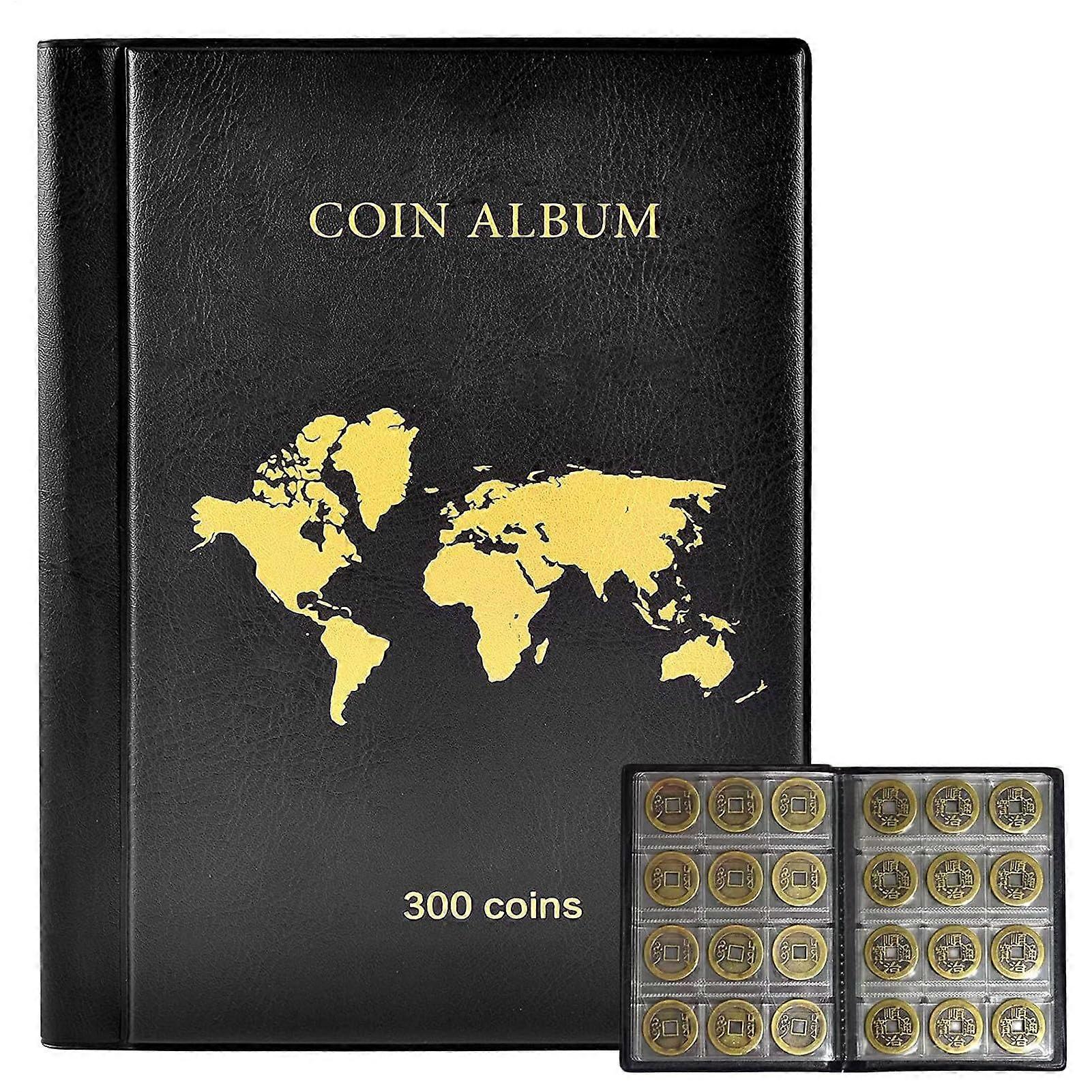 Pocket Münzalbum – Compact Coin Collection Album with Durable Cover, Clear Sleeves for Safe Storage, Space-Saving Design for Beginners and Collectors