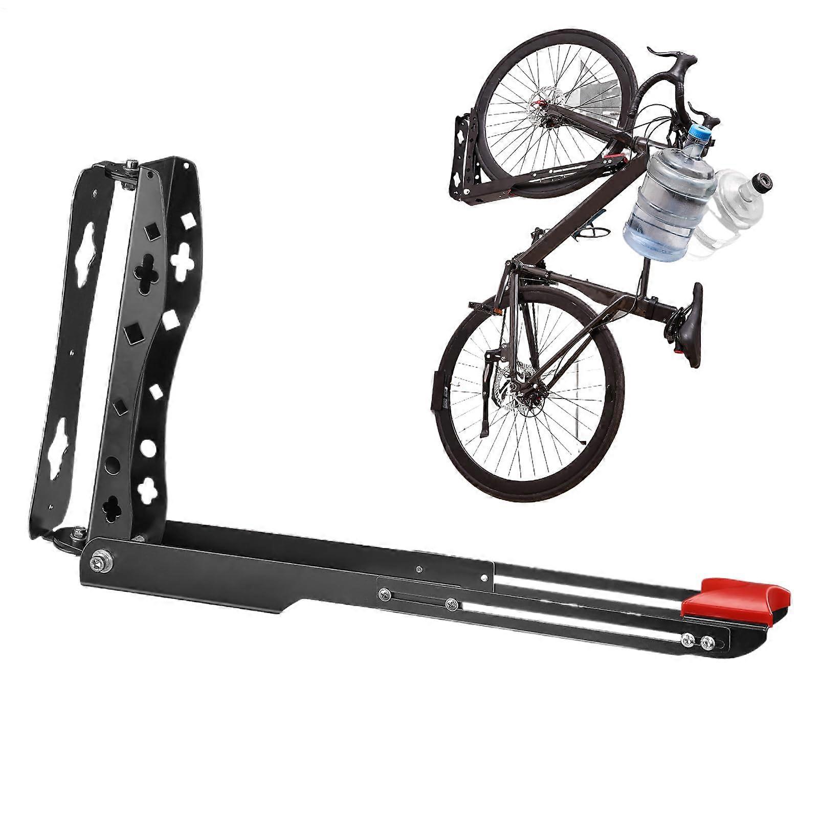 Wallmounted bike stand, adjustable sturdy bracket for vertical storage