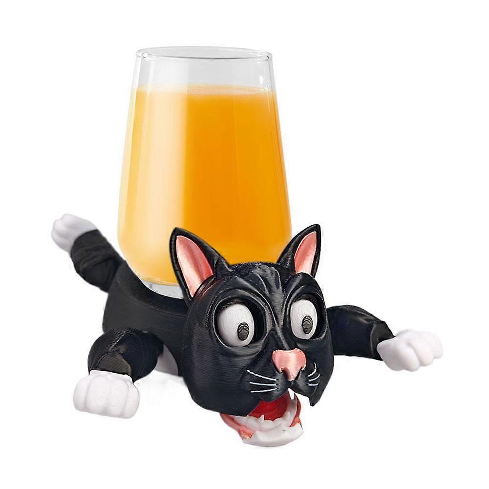 Print Cat Coasters, Funny Cats Cup Holder for Drinks, Creative Animals Cup