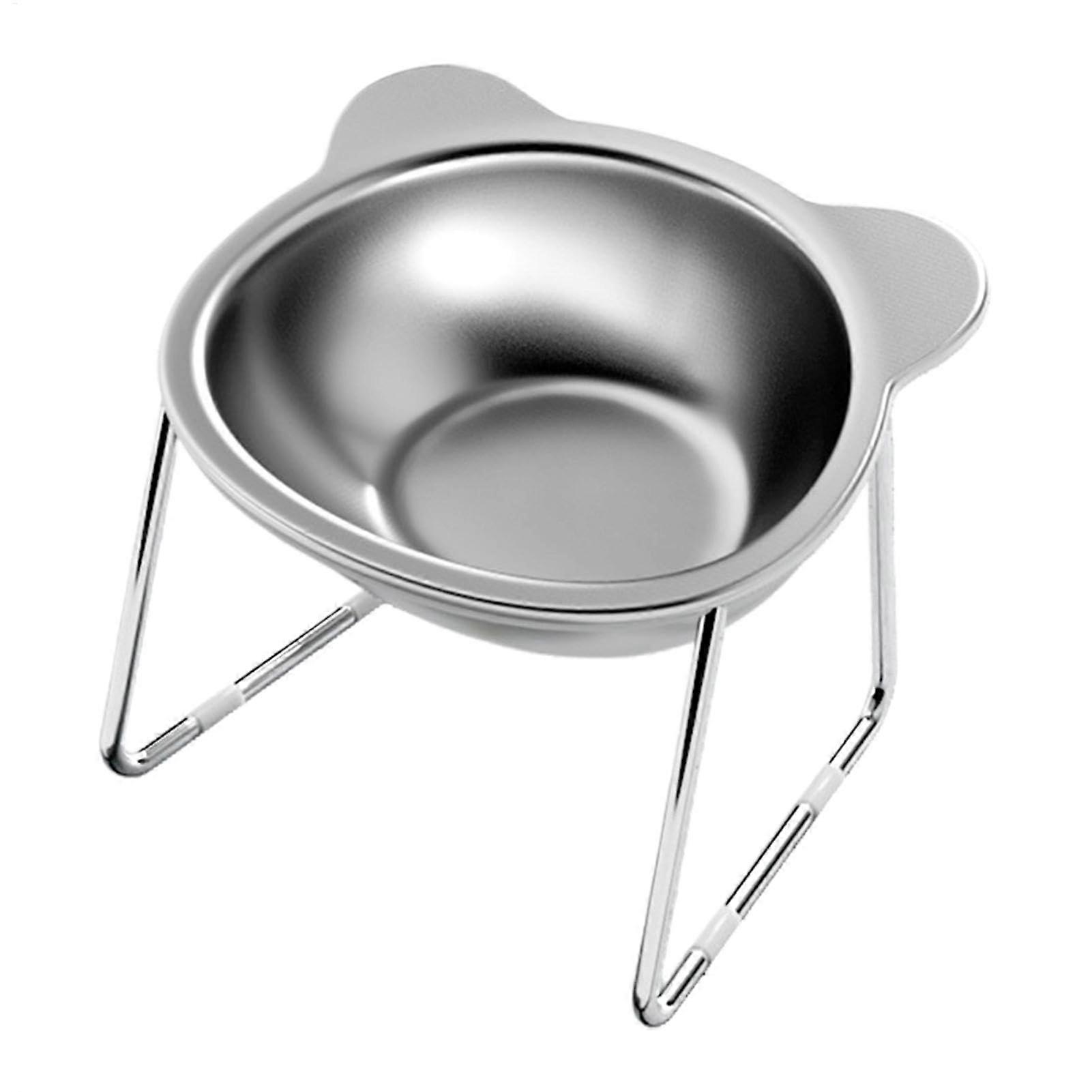 Tilted Cat Bowl, Anti-Vomiting Feeding Bowl, Shallow Wide Dish, Ergonomic Elevated, Non-Slip Raised Cat Feeding Station