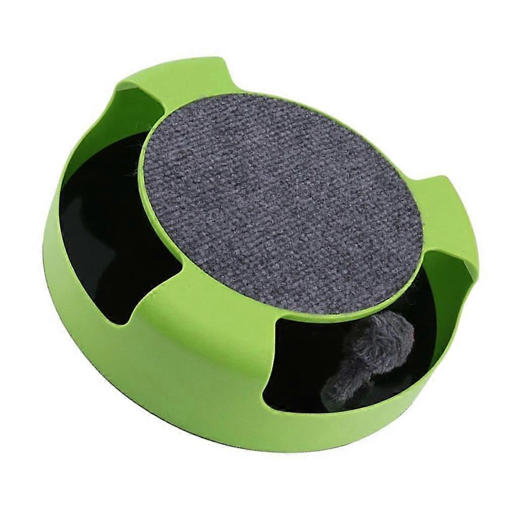 Multifunctional Cats Mouse with Scratch Pad Teasing for Indoor Pet Mouse Green