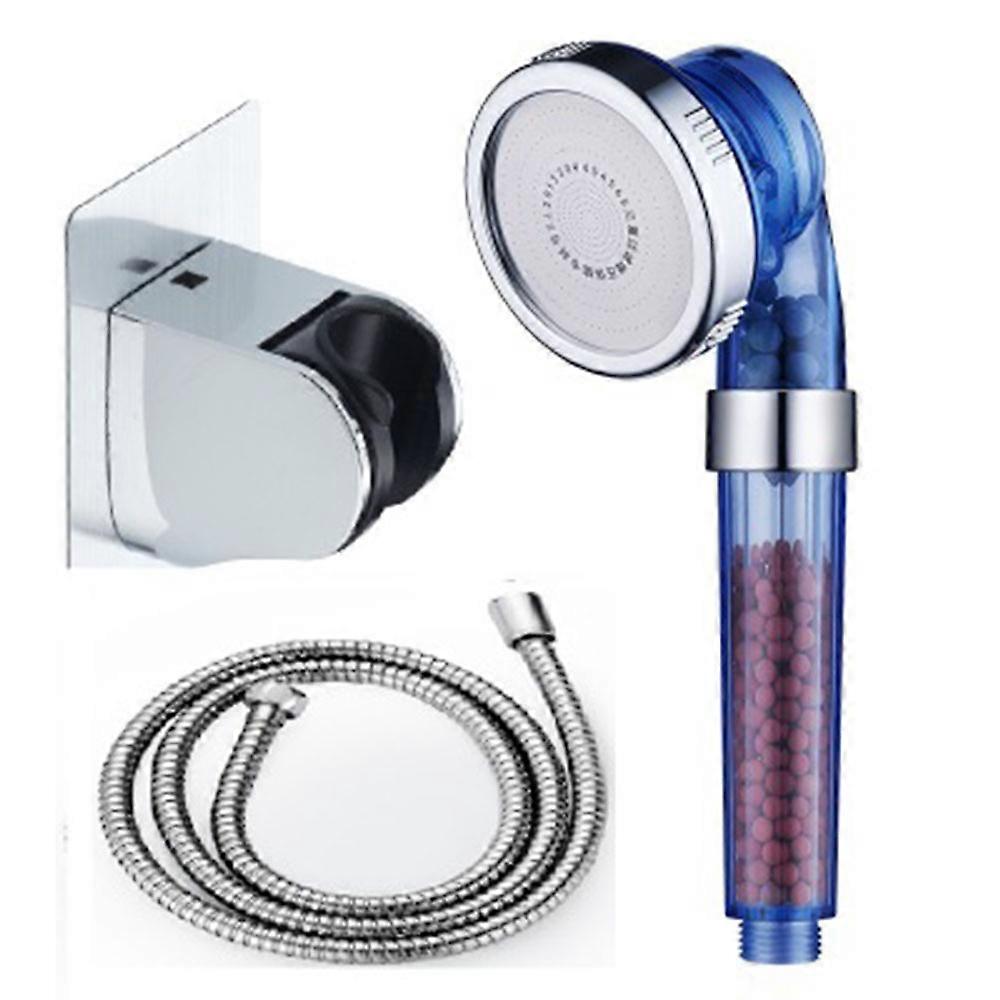 Pressurized and water-saving three-speed negative ion shower nozzle