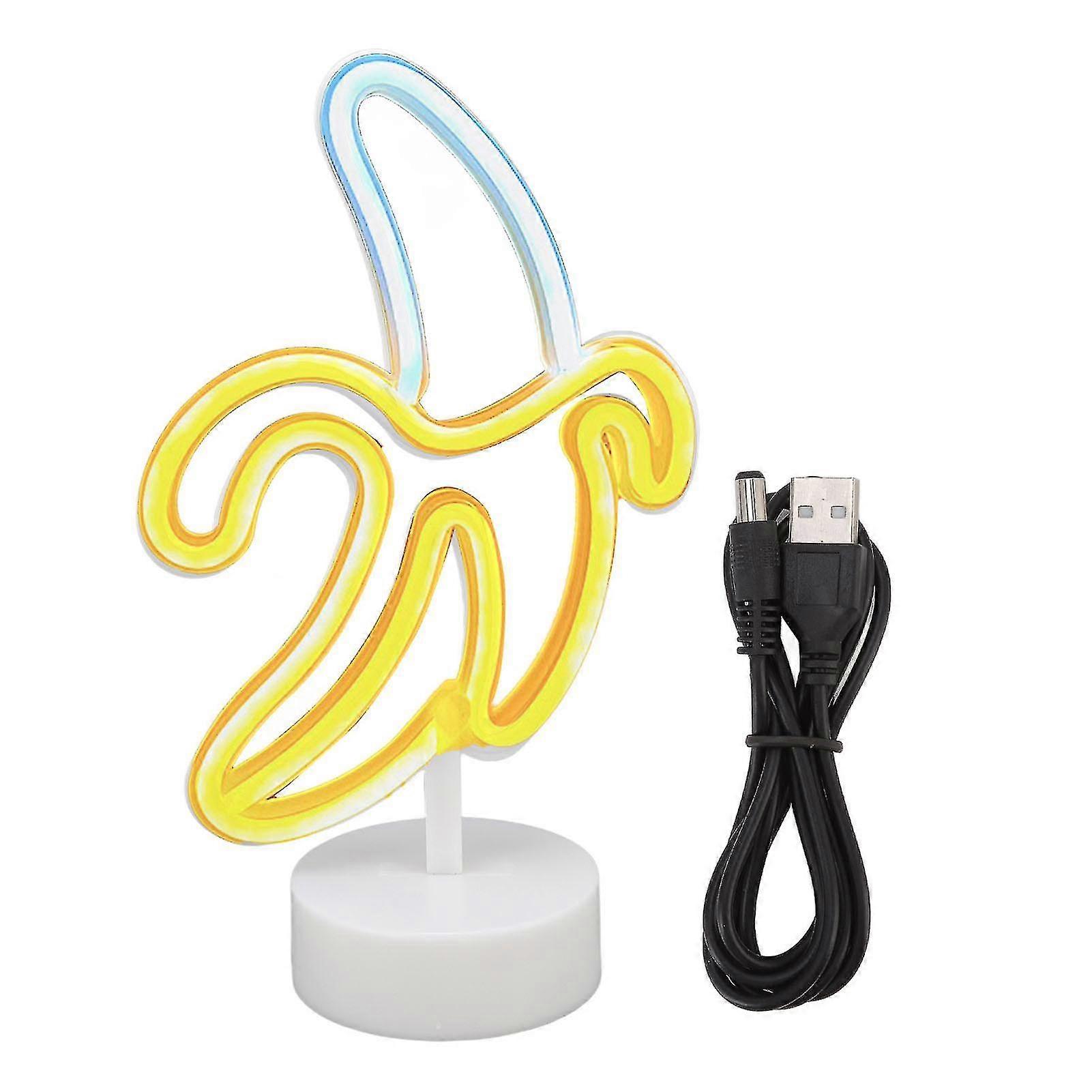 LED Neon Banana Lights - Battery Decorative Night Light with Future-Proof Design for Home and Parties