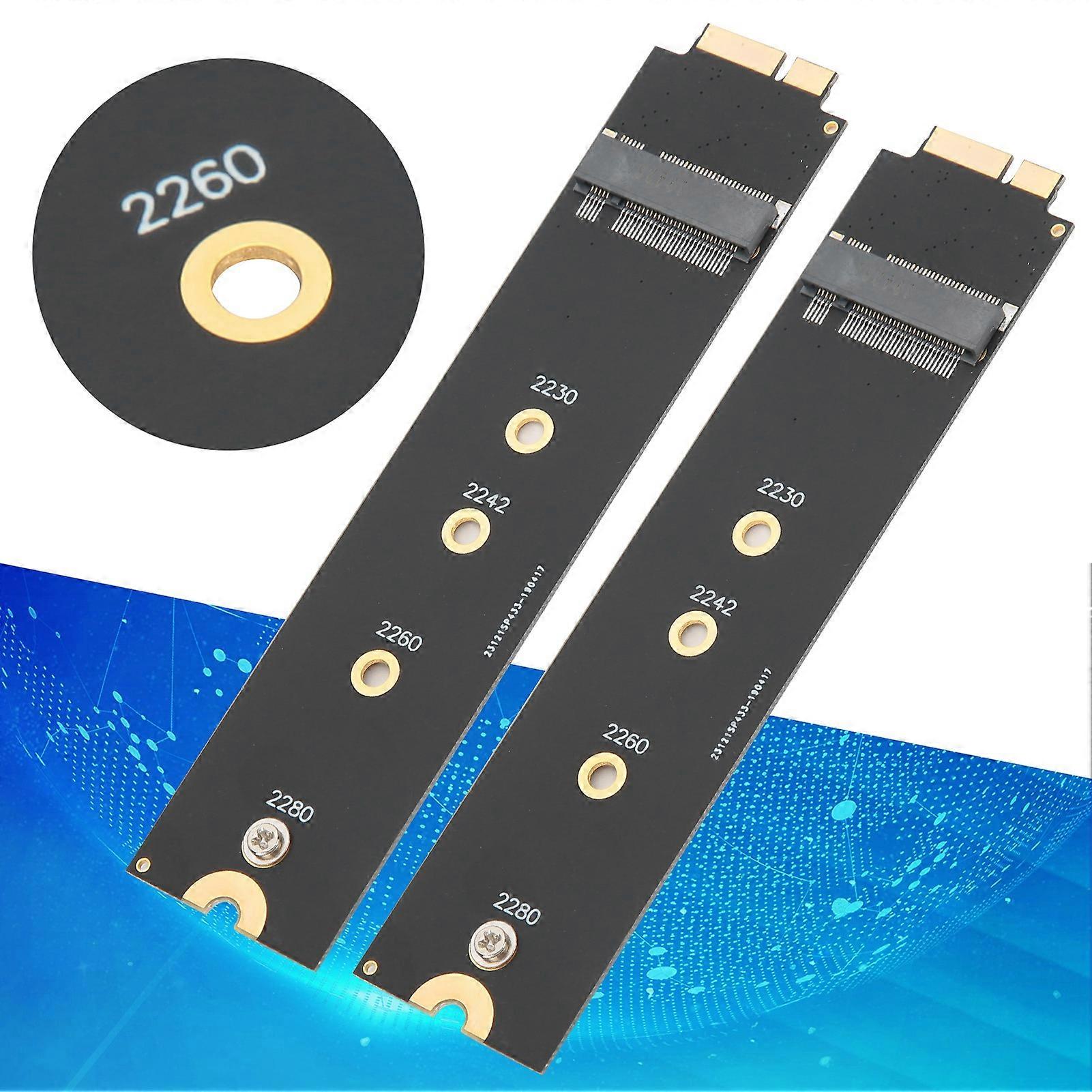 2pcs For SATA M.2 NGFF SSD to 2010 2011 for OS X Air A1370 A1369 Converter Adapter Card (12+6 Contacts)