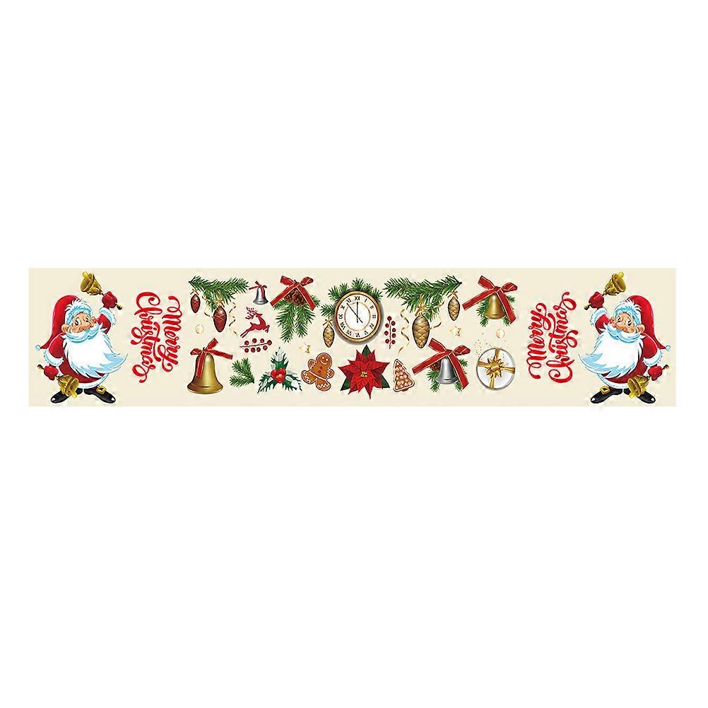 Holiday Decoration Rectangular Table Banner Dining Table Party Scene Layout Polyester Multi Color for 1Set