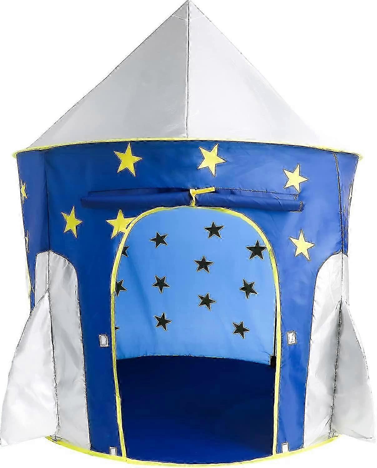 Rocket Ship Play Tent For Boys, Space Rocket Ship Play Tent With Astronaut Rocket Baby Shower Banner