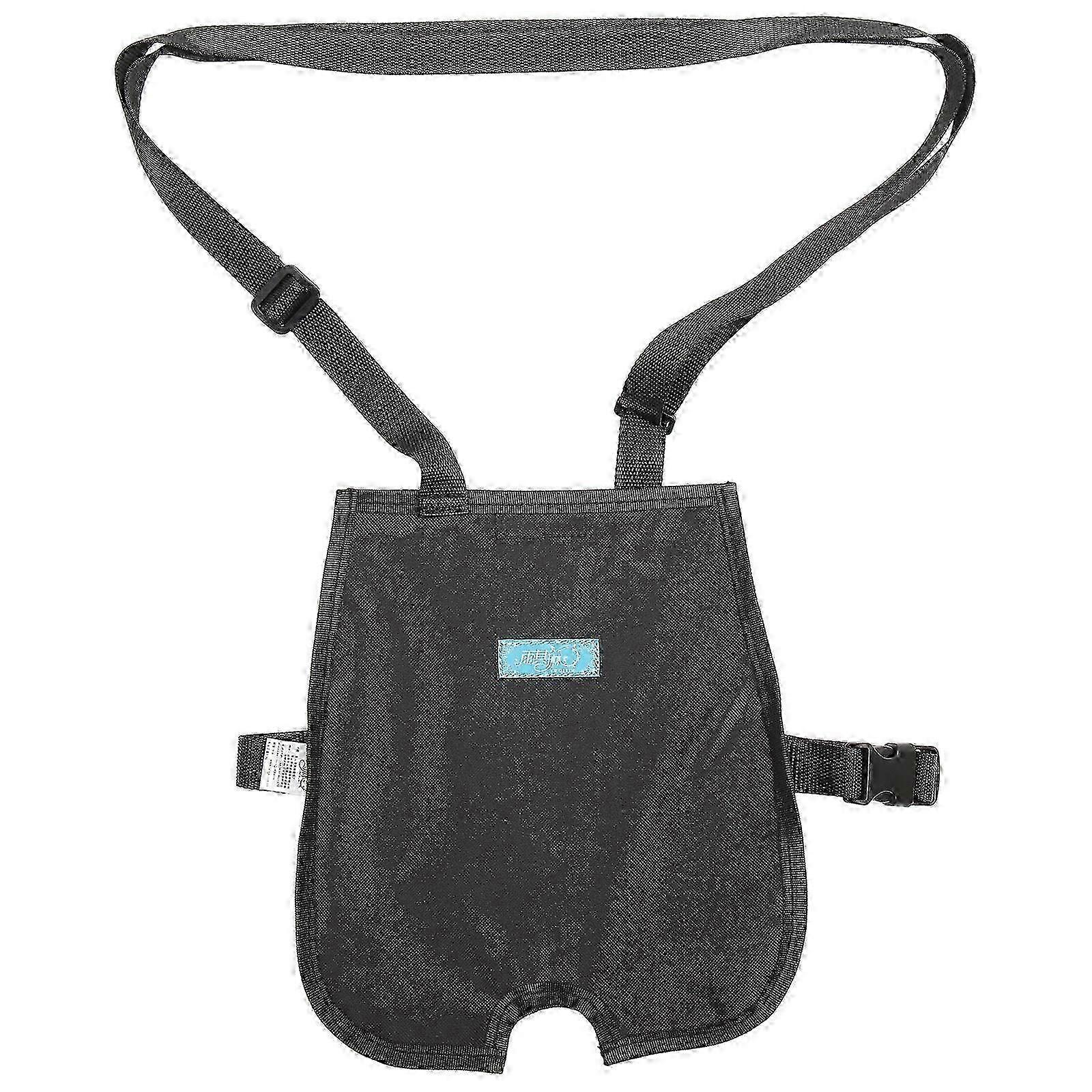 Urine Drainage Bag Holder with Fixing Device for Secure Collection - Black 30x26x1 cm