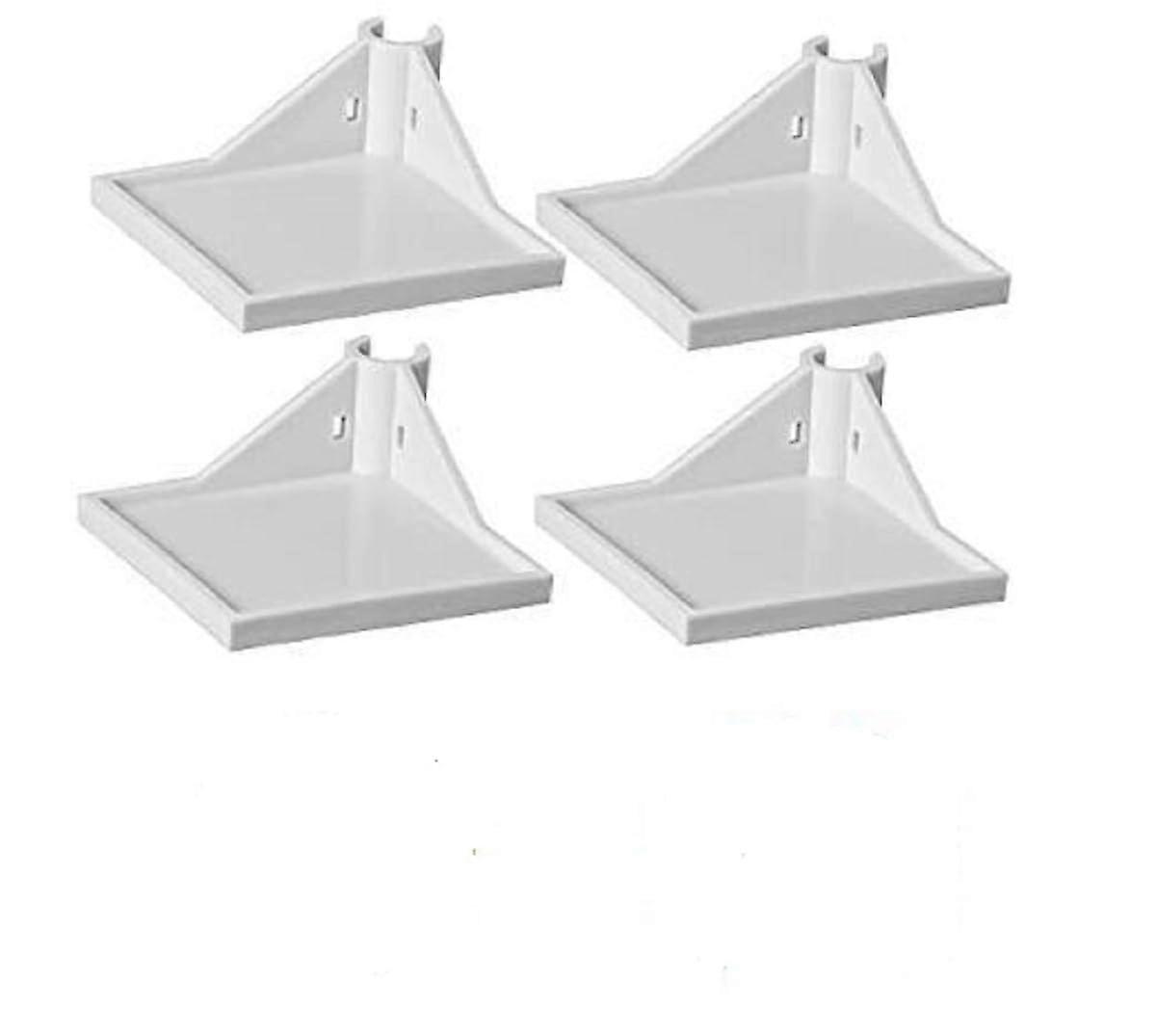 Corner Shelf for Grow Tent Versatile Mounting Kit Easy Installation Poles Compatible 4-Piece White 4-Inch