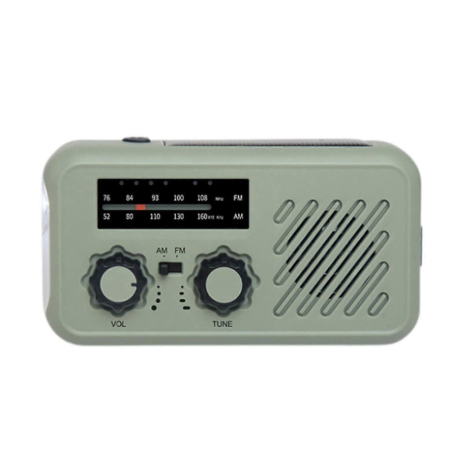 Emergency Radio Hand Crank Solar Power Rechargeable AM/FM/WB Portable Flashlight for Camping Hiking and Emergency Preparedness