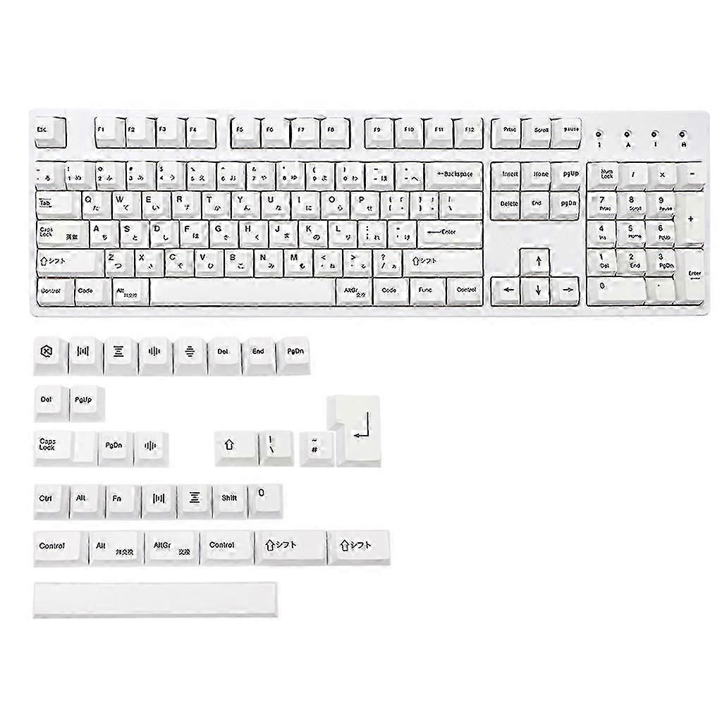 135 Minimalist for Key White PBT Keycap Cherry Profile Dye Sublimation Keycaps for Mechanical Keyboard Gk61 K70 G710 Iso