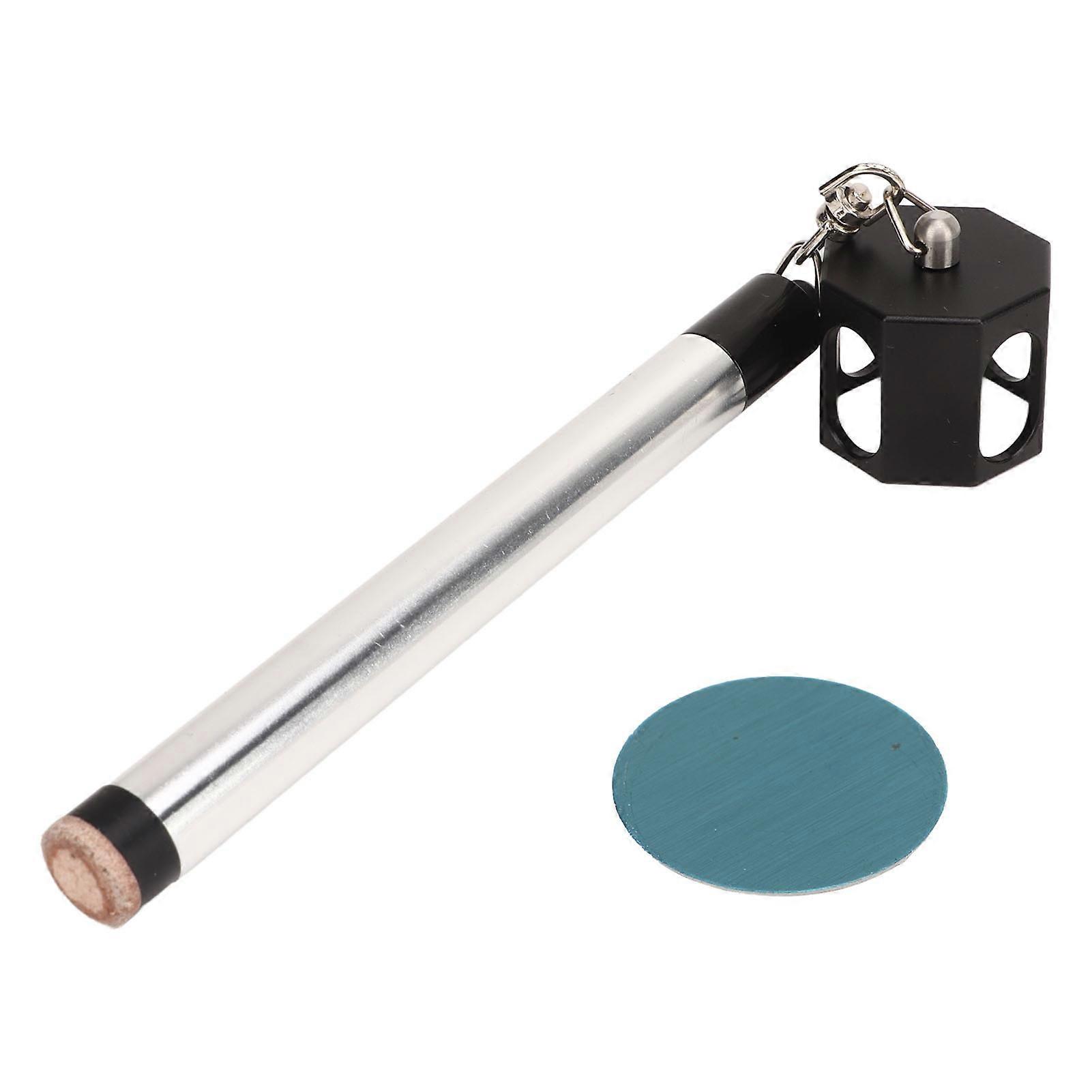 2 In 1 Pool Queue Chalk Billard Queue Tip Pricker Rutschfester Kreidehalter Für Billard Silber Schwarz