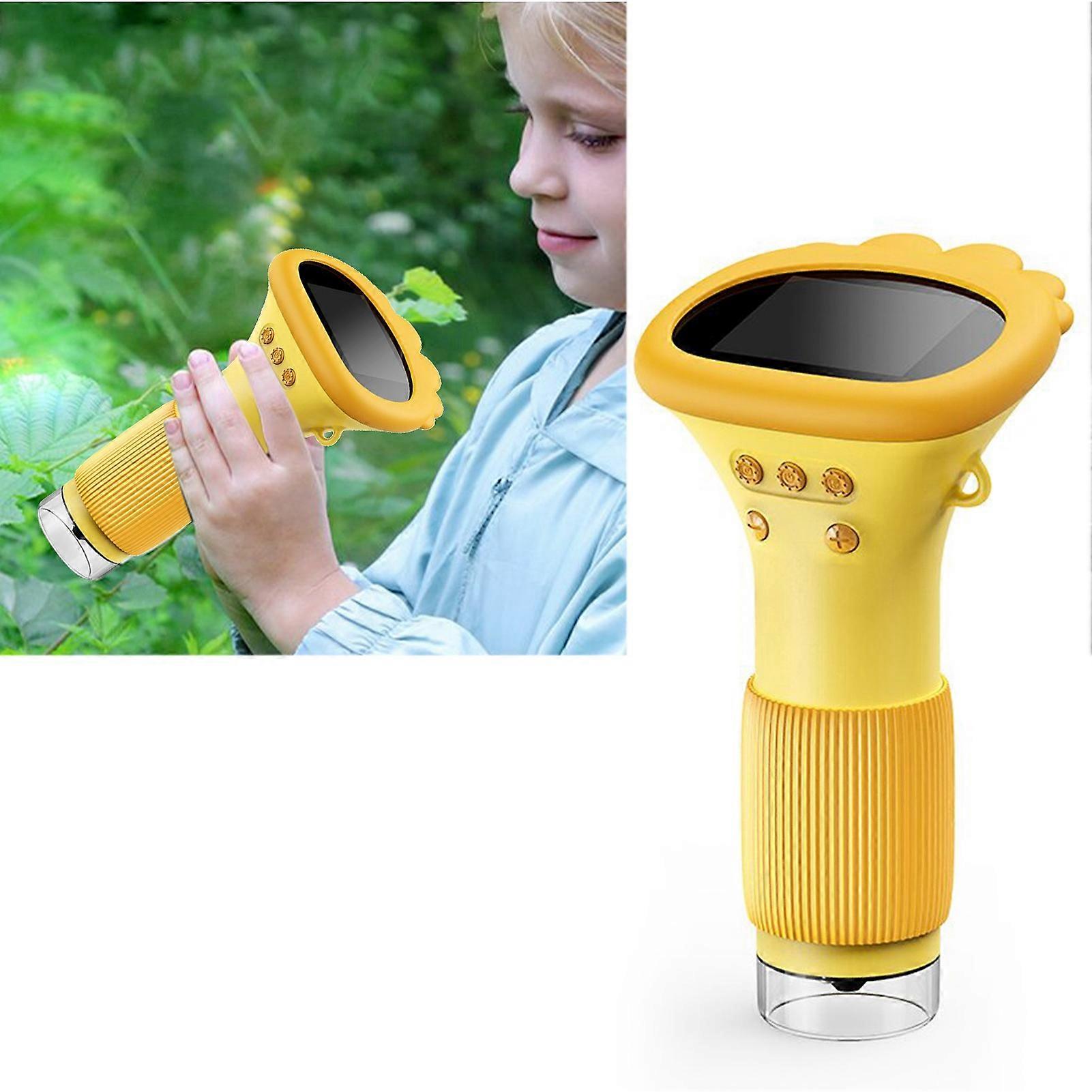 2in 2MP Handheld Microscope 100-1000X Zoom 2.0" IPS Screen Orange