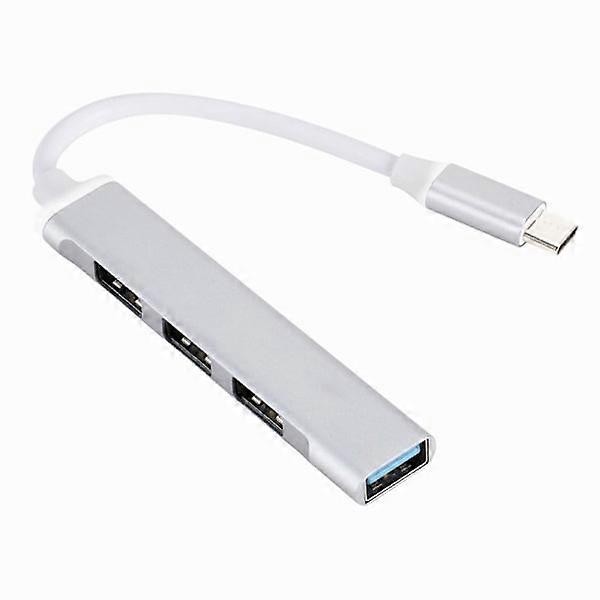 USB C HUB 3.0 Type C 3.1 4 Port Multi Splitter Adapter Silver