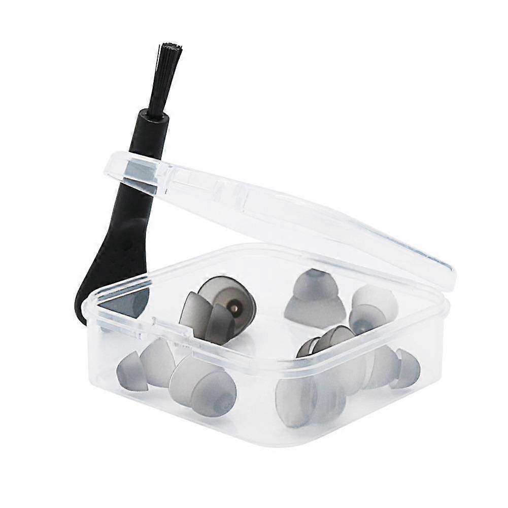 Silicone Earplugs with Memory Foam, Travel-Friendly Dust-Proof Storage Box & Cleaning Brush