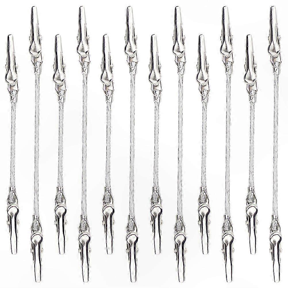 12 Double-Ended Crocodile Clips for Photos and Documents - Dual Alligator Note Holders