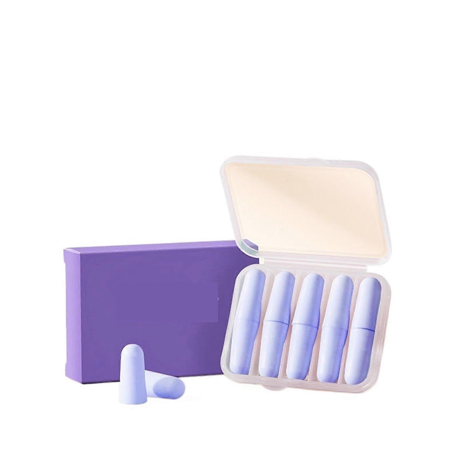 Ear Plugs Foam Noise Reduction For Sleep Purple 10 Pcs Anti Noise Music Cancelling Insulation
