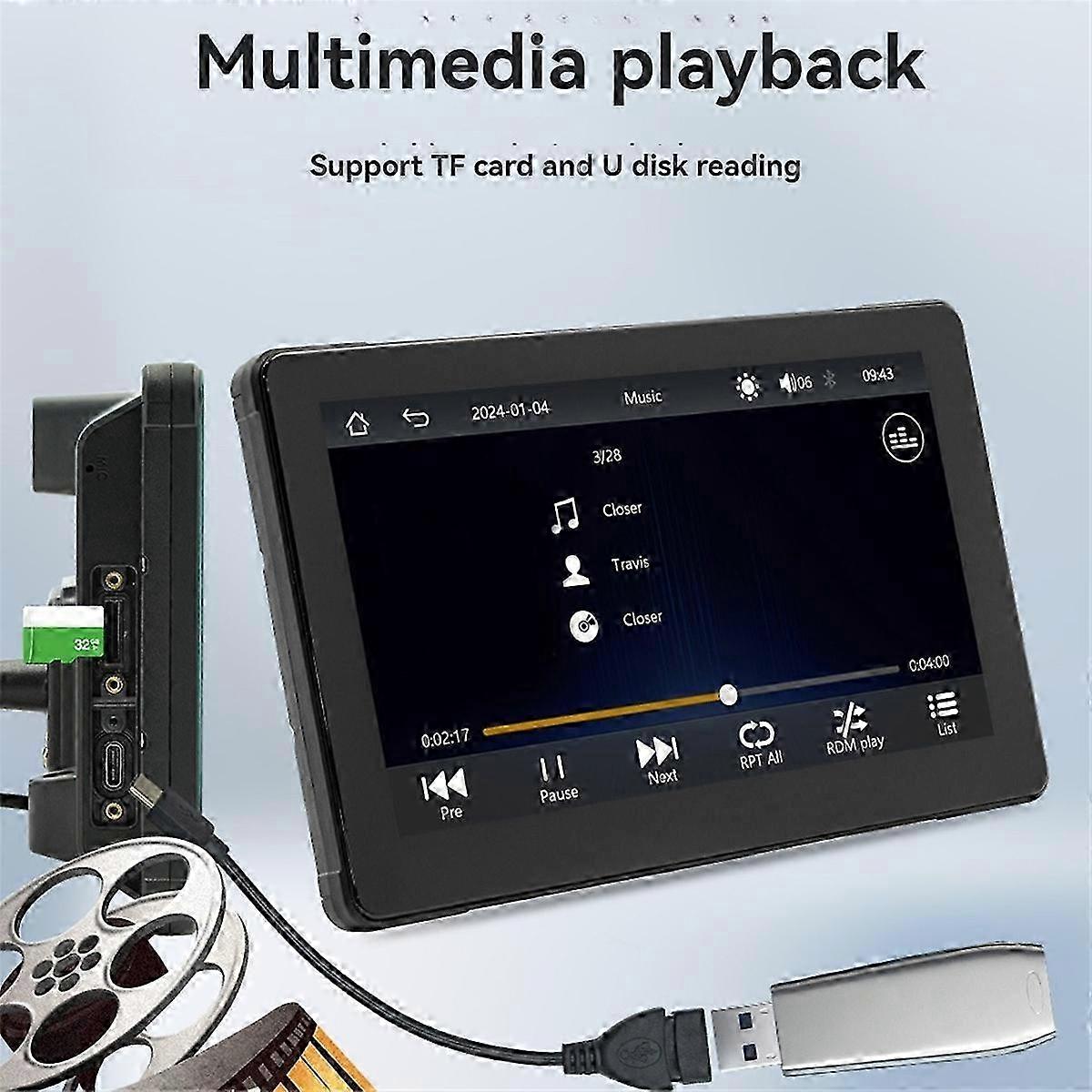 7 Inch Motorcycle Dash Camera DVR Car GPS Navigator High-Definition