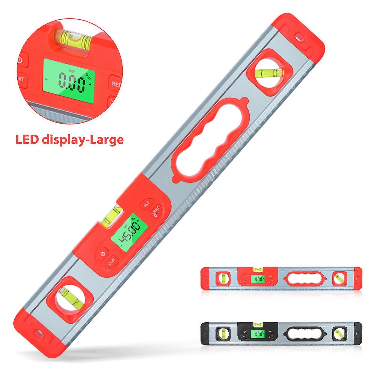 Digital Level Digital Smart Level Tool with LED Display 45° 90° 180° Bubbles Protractor for Construction Craftsman Home
