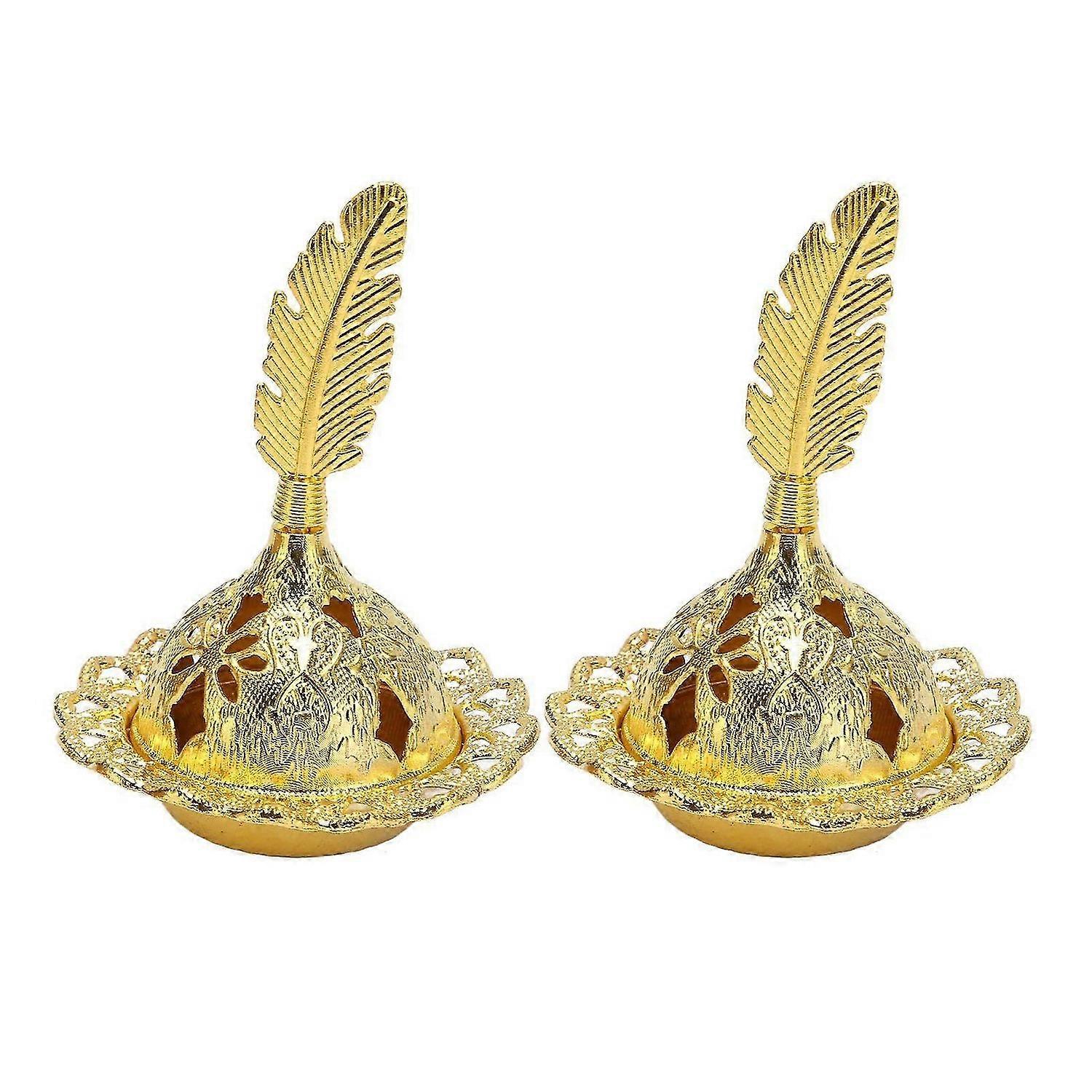 2025 Latest Model 2 Set Golden Incense Holder Classic Smooth Surface