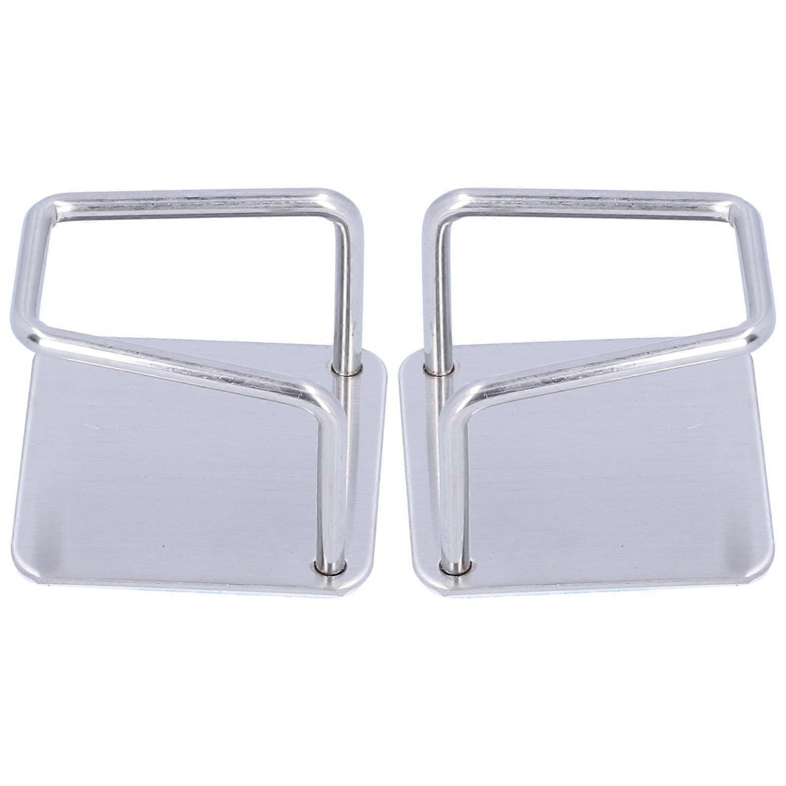 2Pcs 304 Stainless Steel Silver Sponge Holder Rustproof Waterproof